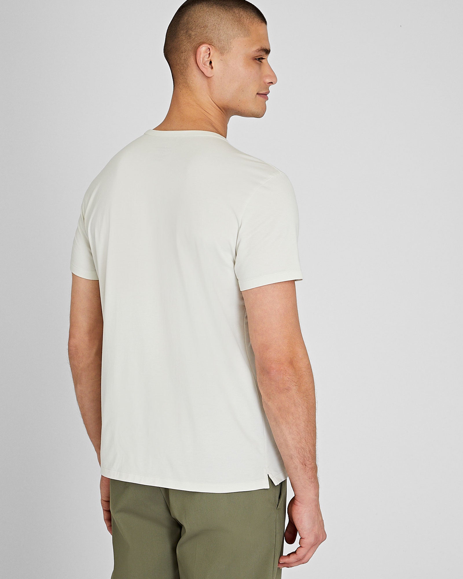 CLUB MONACO - Short Sleeve Tech Tee - Off White