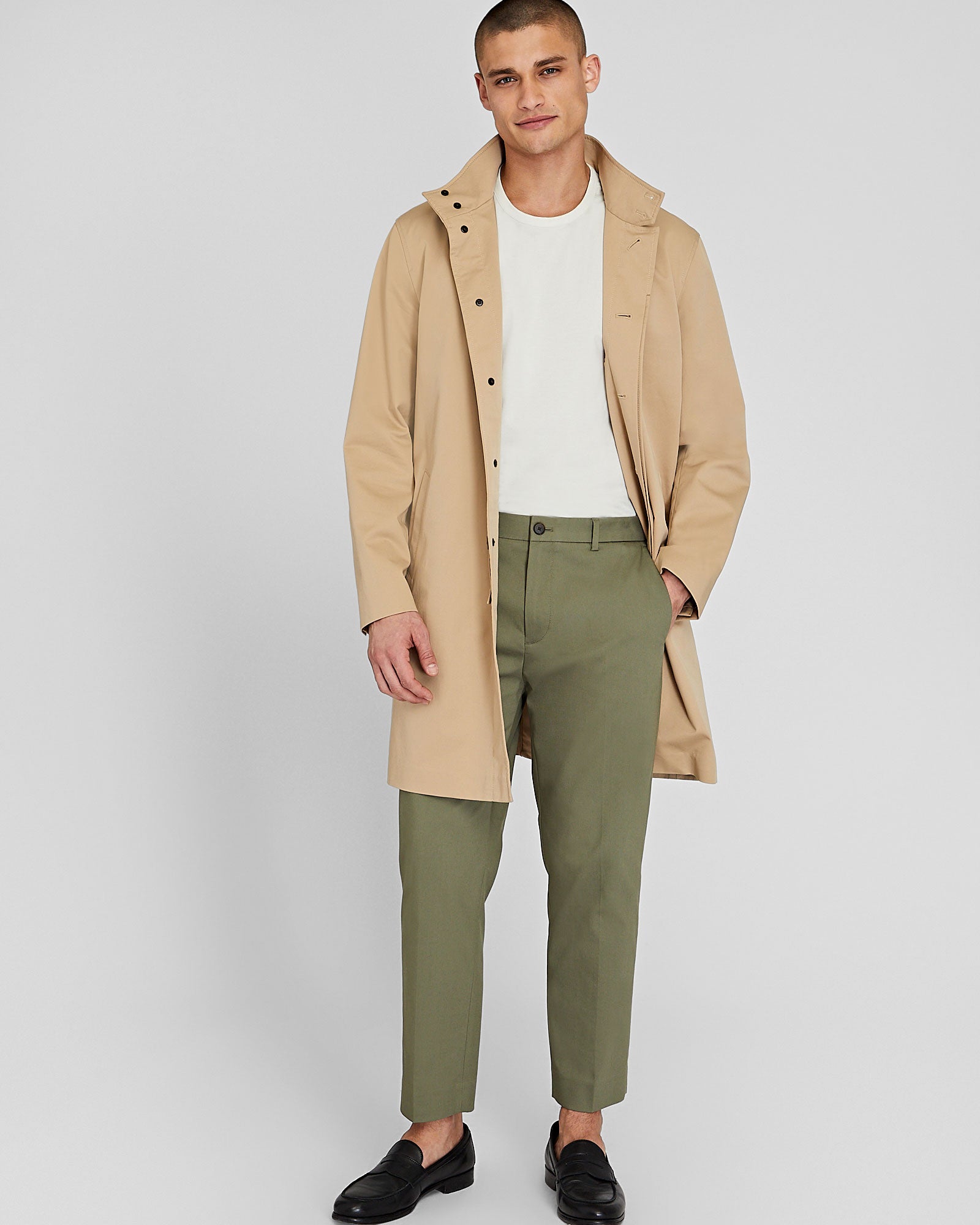 CLUB MONACO - Pantalon court et fuselé - Crocodile