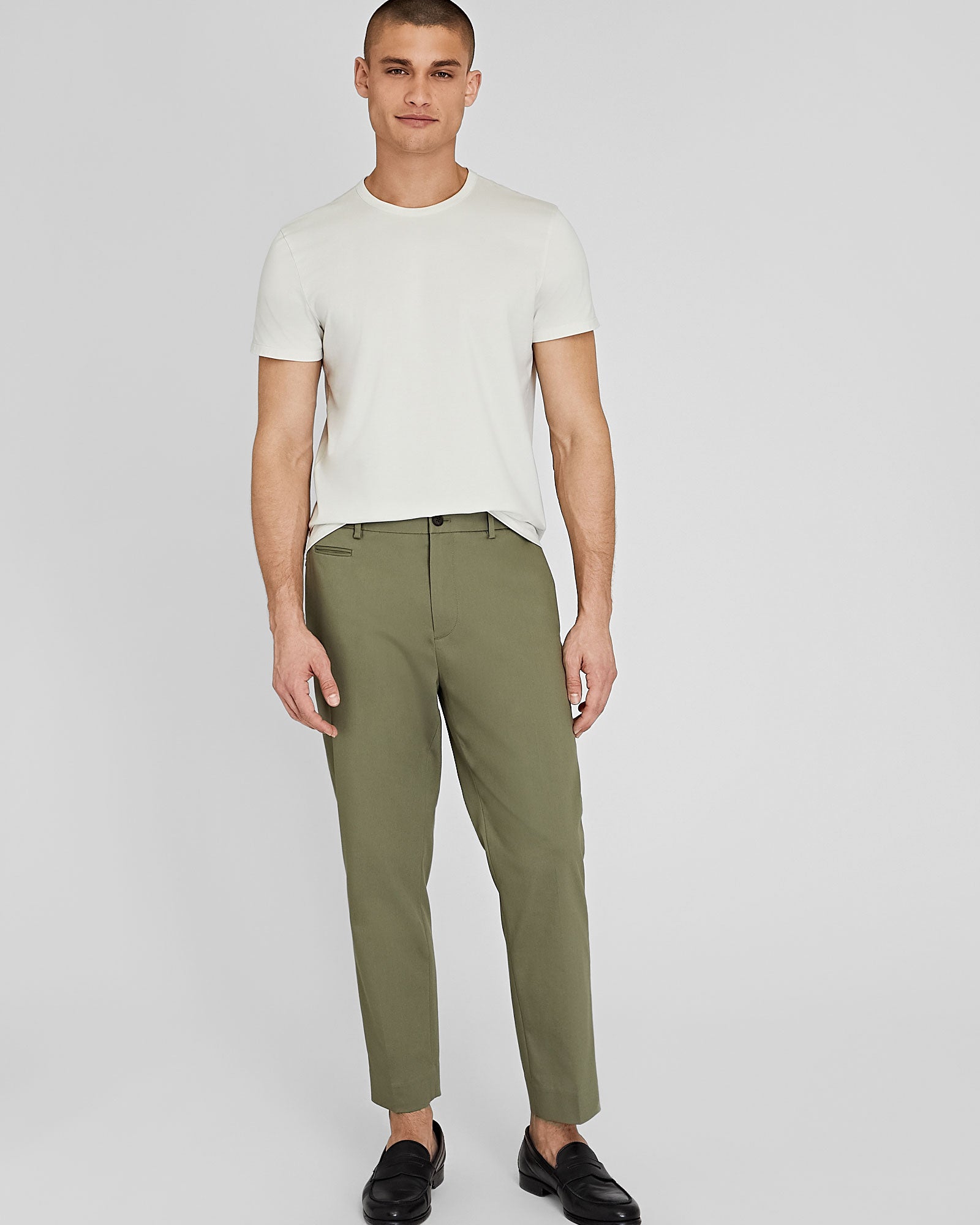 CLUB MONACO - Pantalon court et fuselé - Crocodile