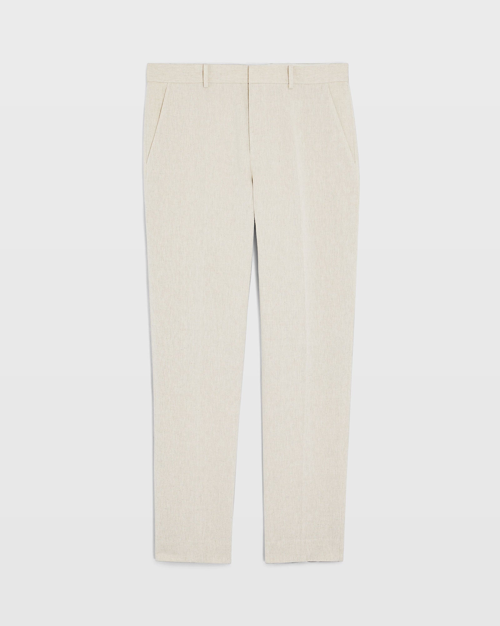 CLUB MONACO - Pantalon de costume soie et lin - Taupe