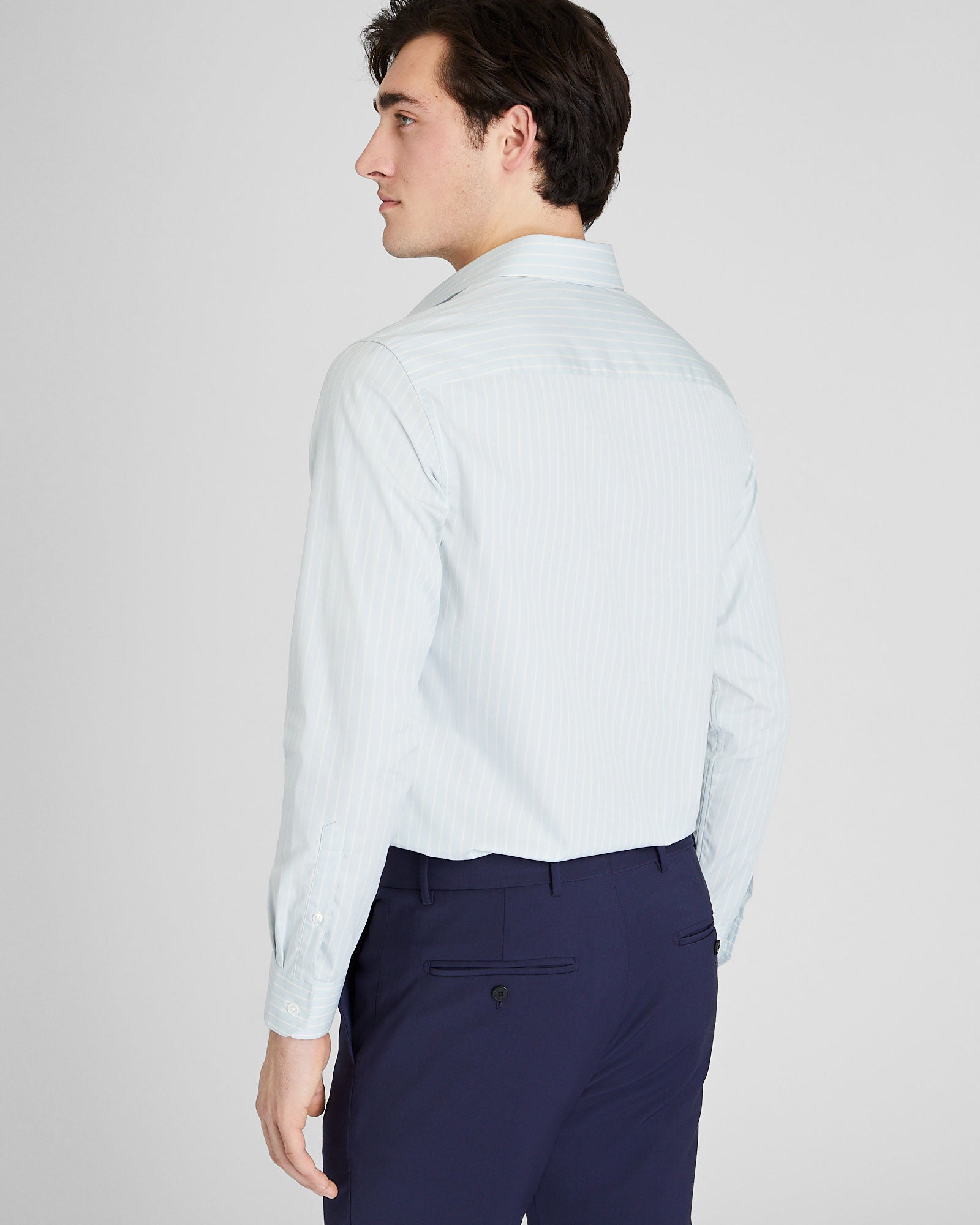 CLUB MONACO - Fine Cotton Dress Shirt - Light Blue Base