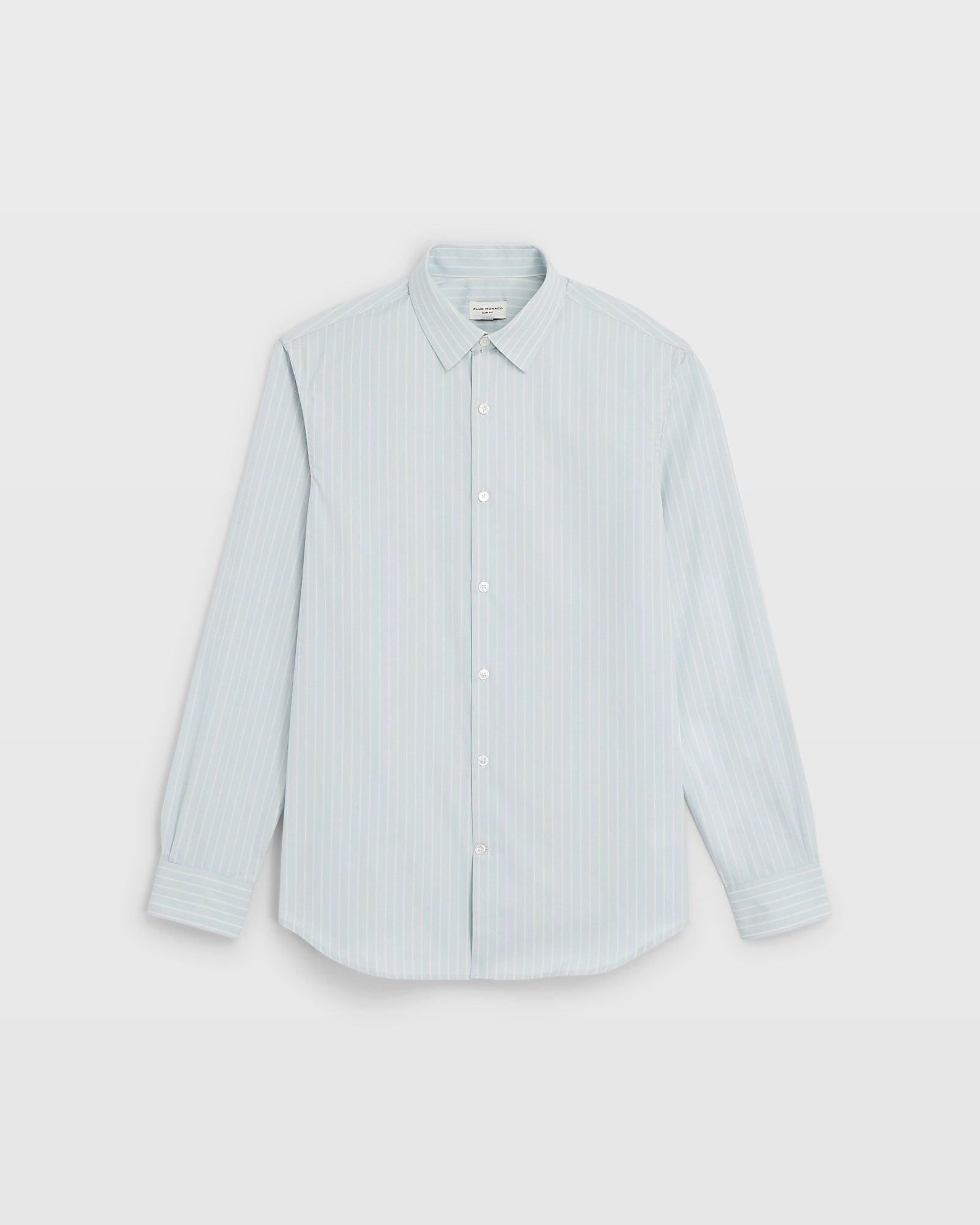 CLUB MONACO - Fine Cotton Dress Shirt - Light Blue Base