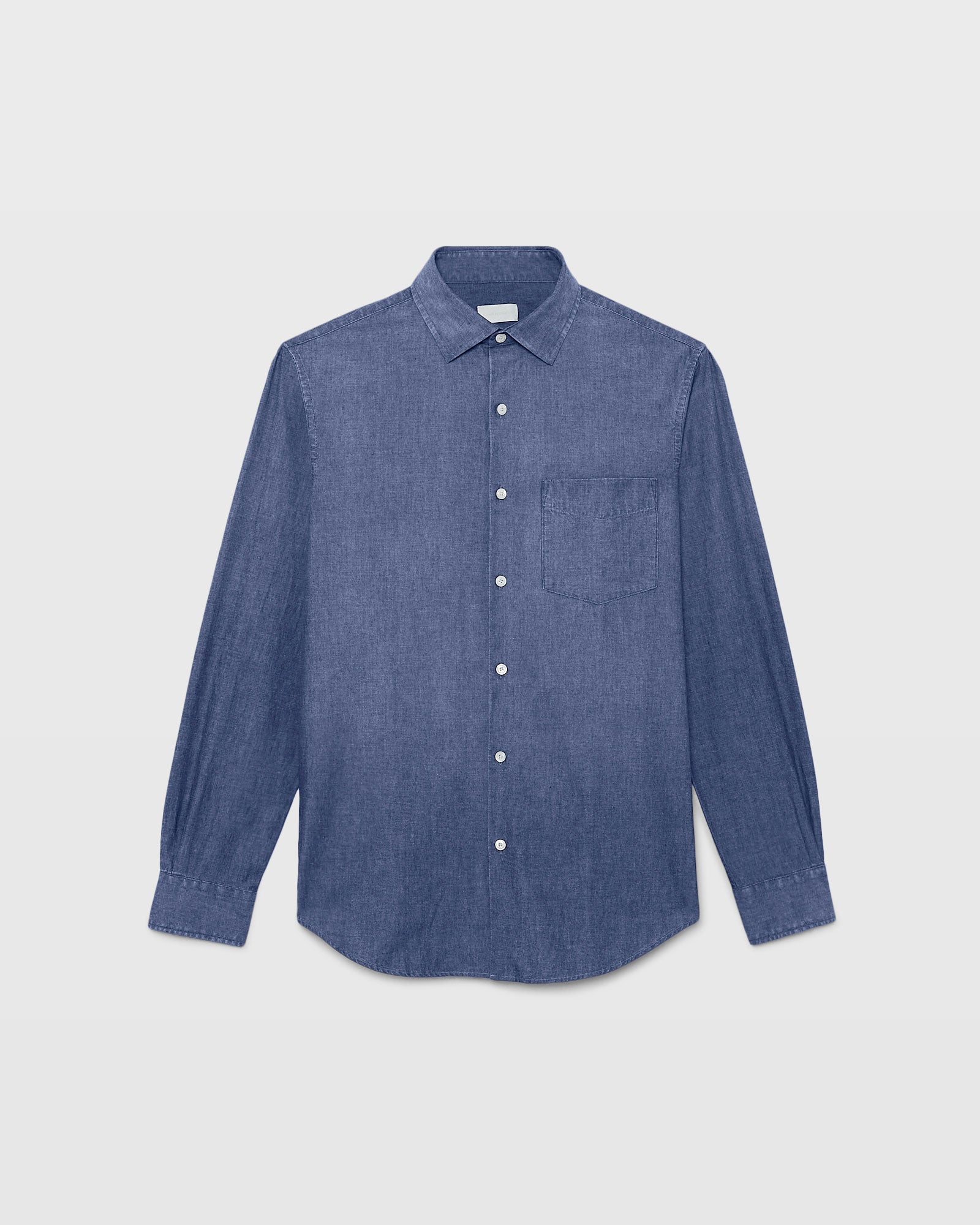 CLUB MONACO - Chemise en chambray japonais - Bleu moyen