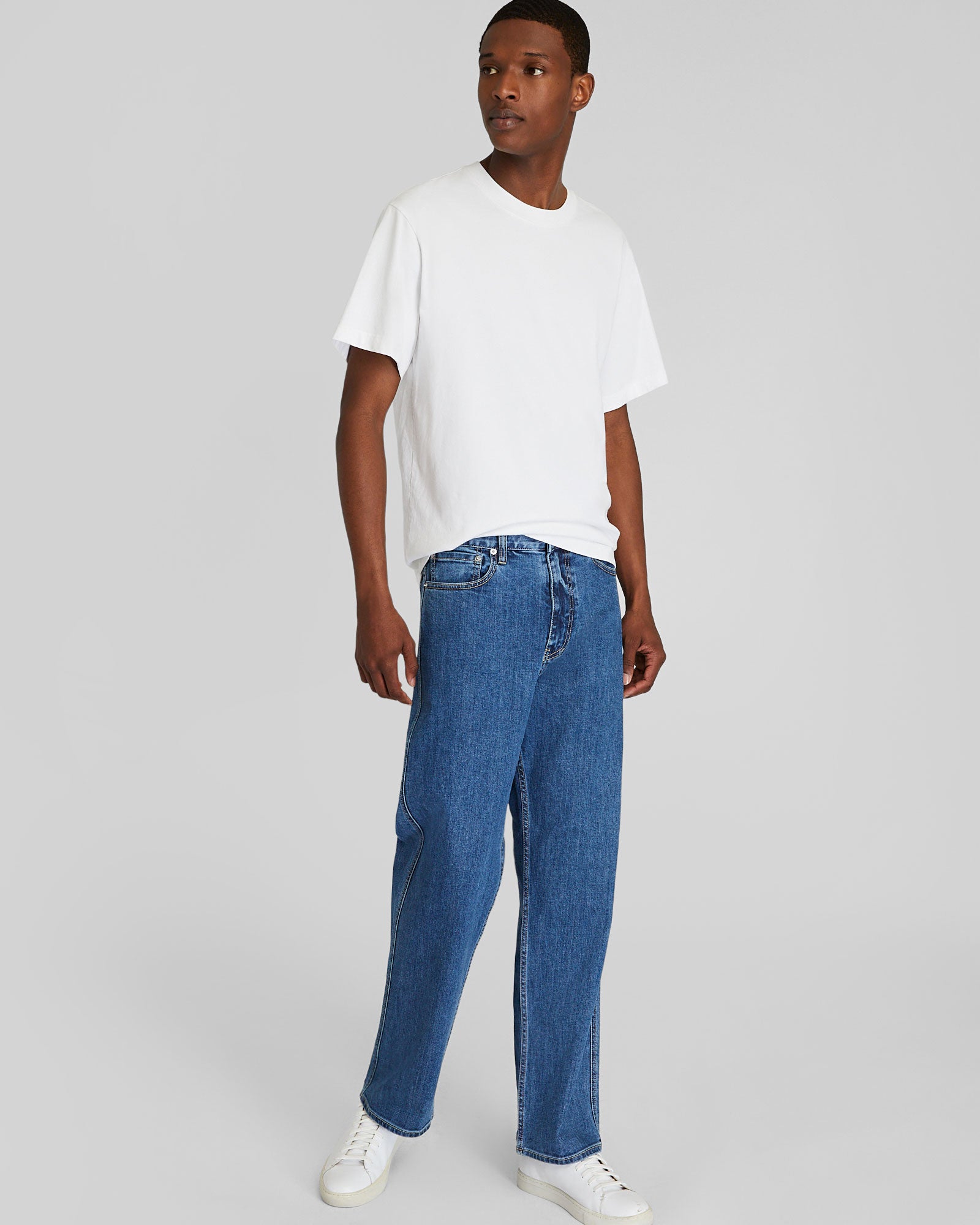 CLUB MONACO - Jean à jambe large - Indigo