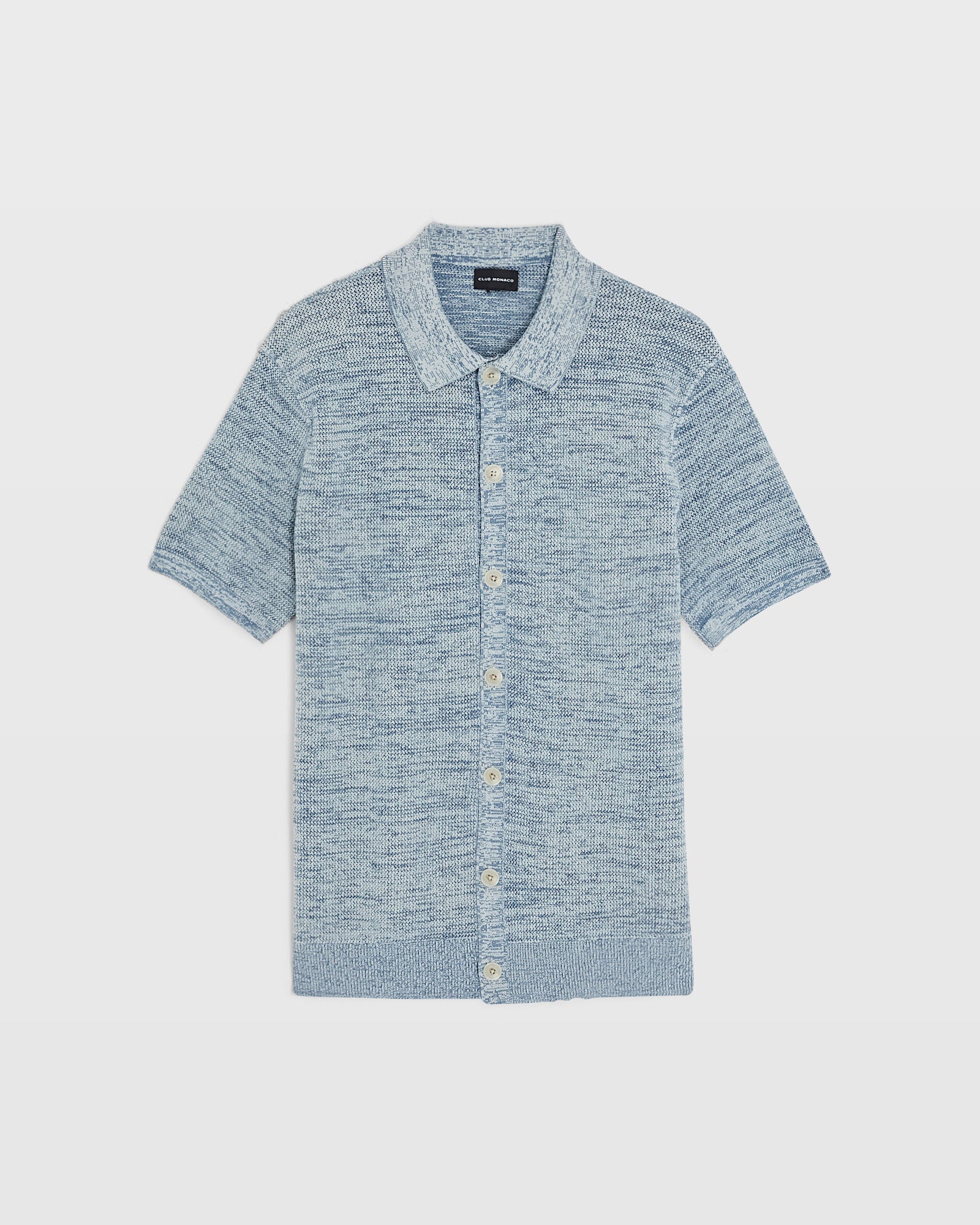 CLUB MONACO - Short Sleeve Mesh Shirt - Blue Base