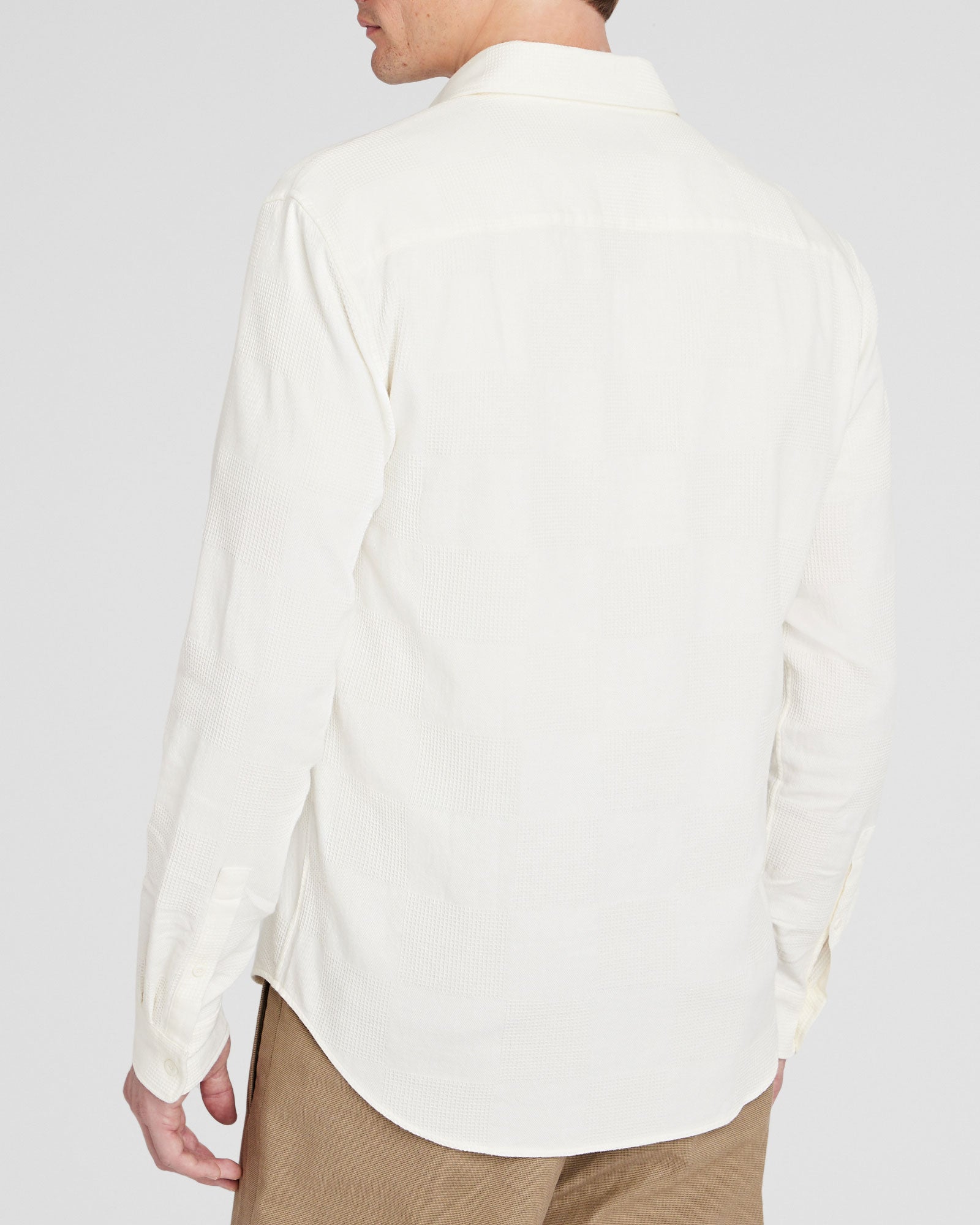 CLUB MONACO - Waffle Textured Shirt - Cream
