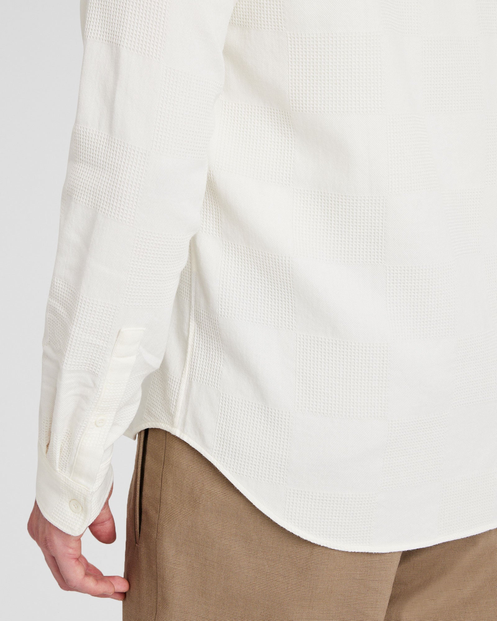 CLUB MONACO - Waffle Textured Shirt - Cream