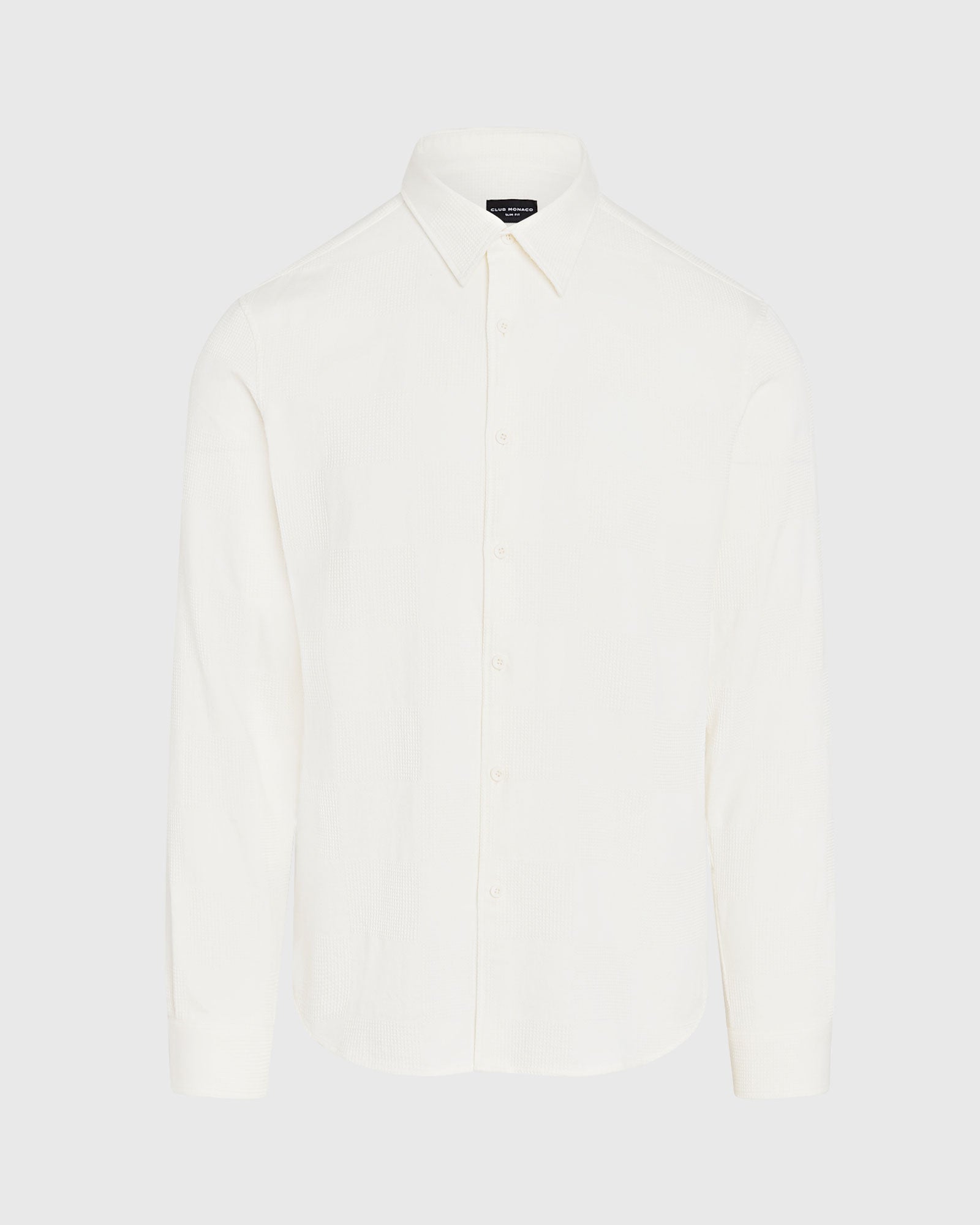 CLUB MONACO - Waffle Textured Shirt - Cream
