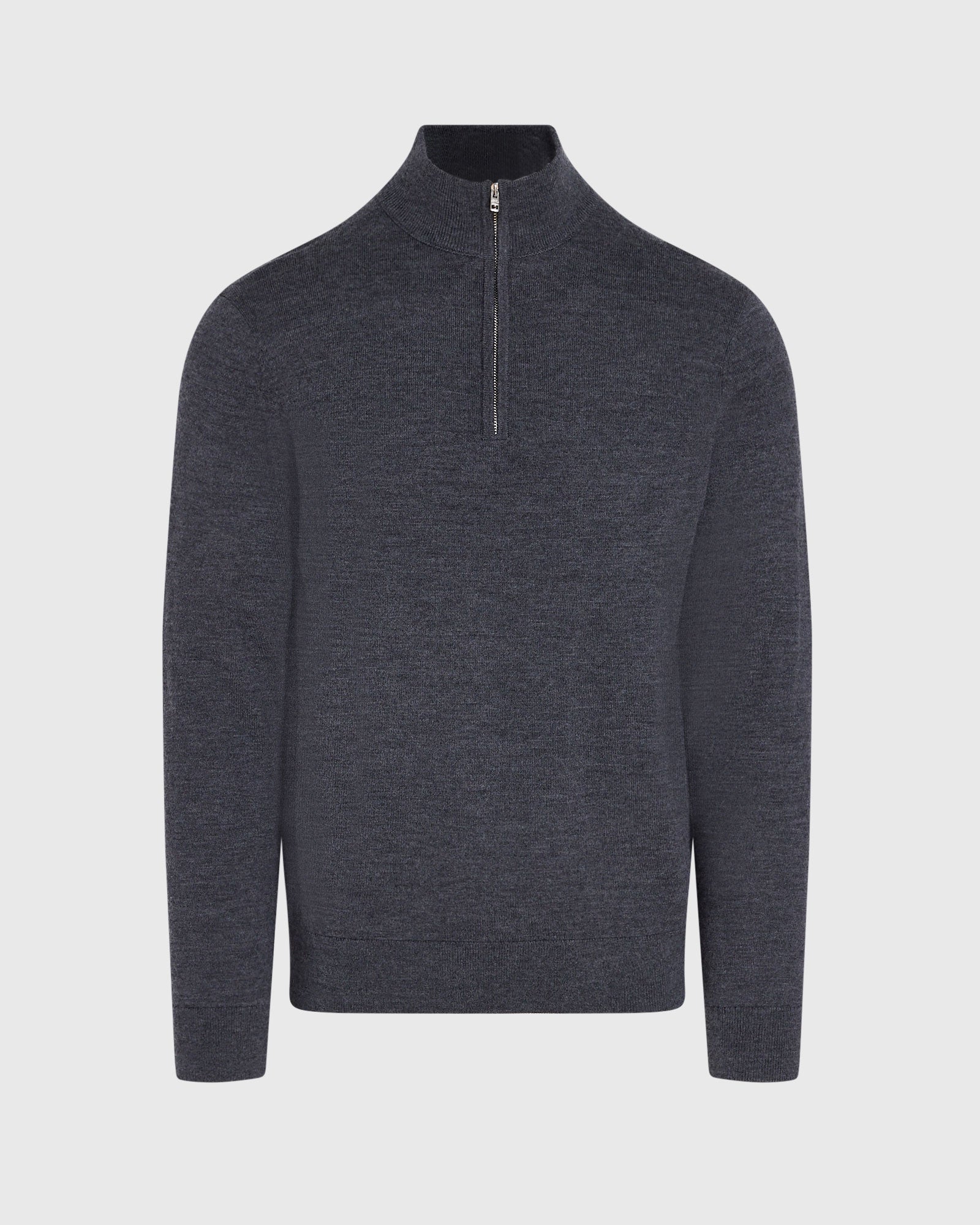 CLUB MONACO - Merino Quarter-Zip Sweater - Dark Charcoal