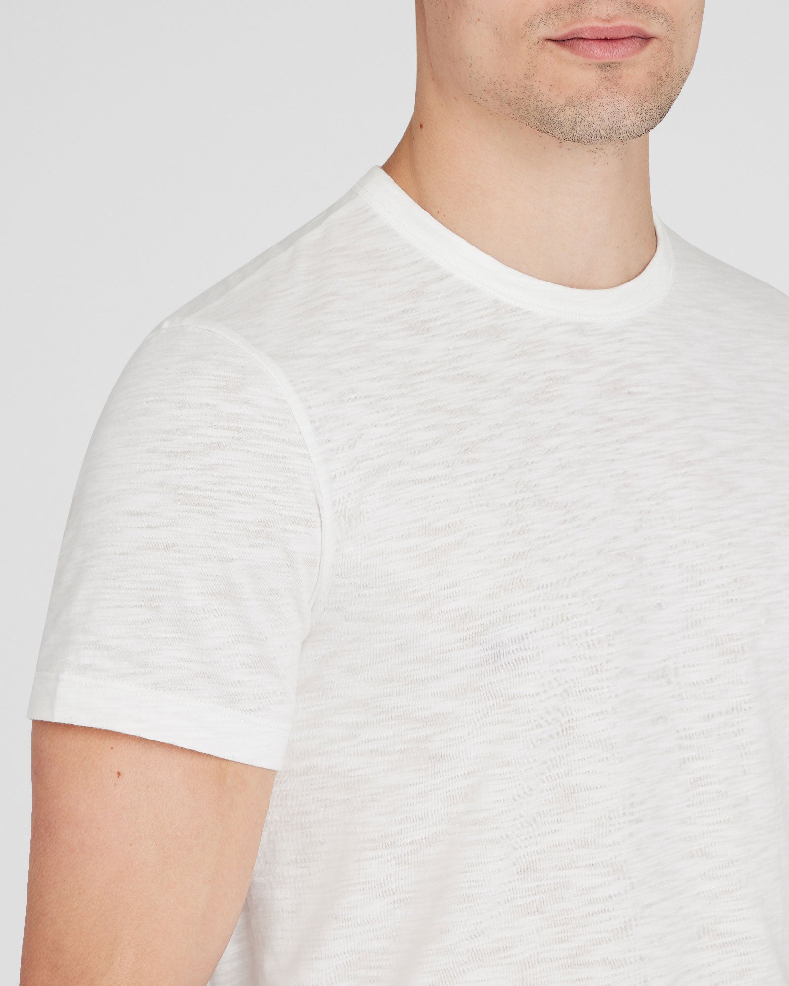 CLUB MONACO - Slub Tee - Blanc De Blanc