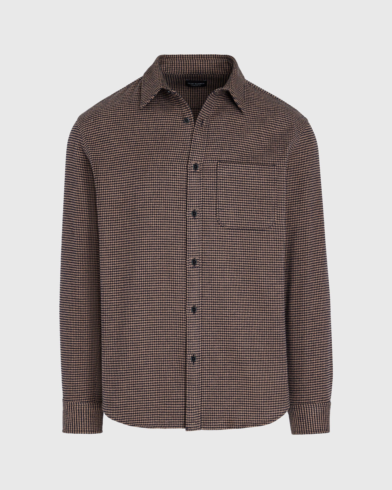 CLUB MONACO - Chemise en flanelle pied-de-poule - Mélange De Brun