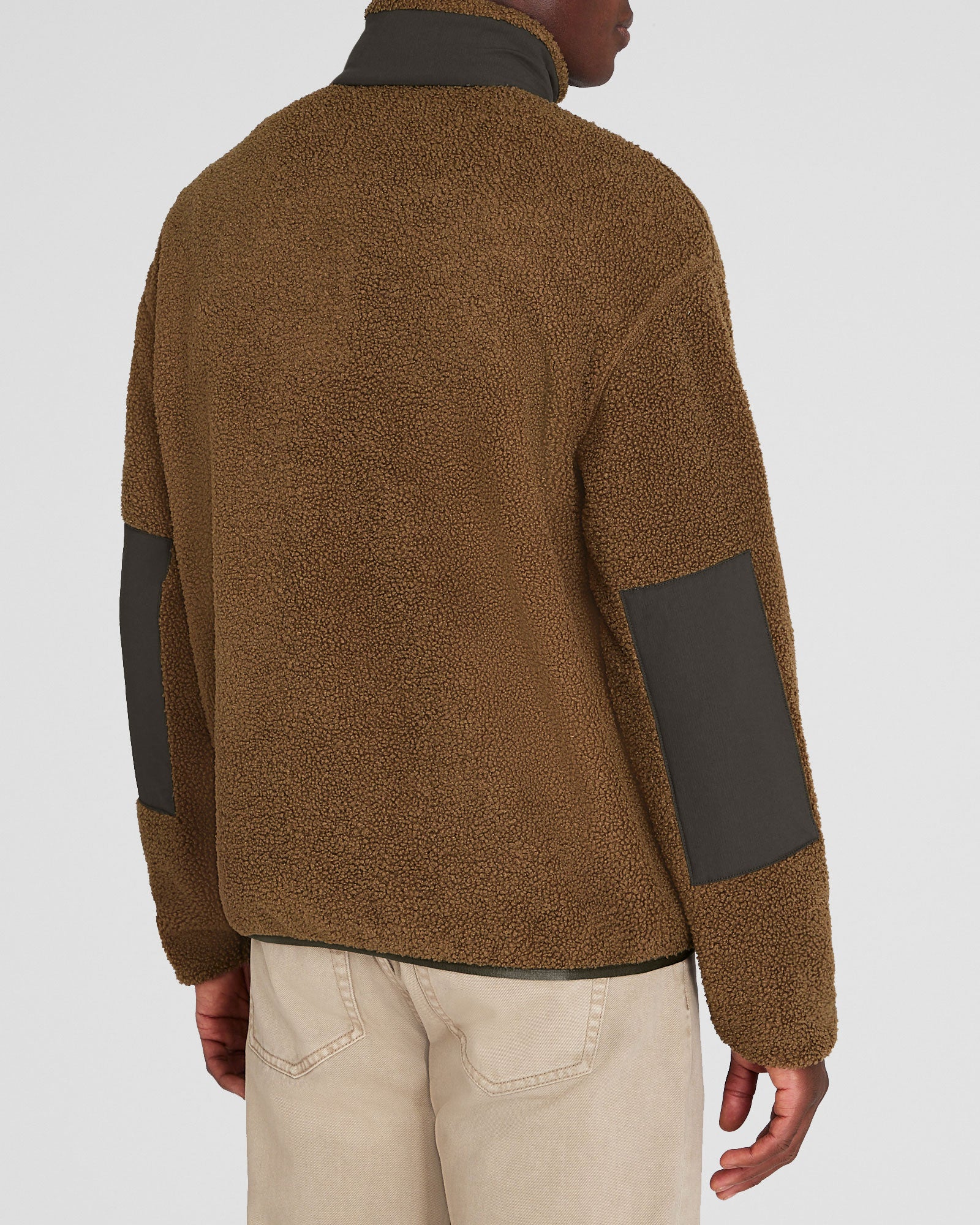 CLUB MONACO - Sherpa demi-zip - Tanné