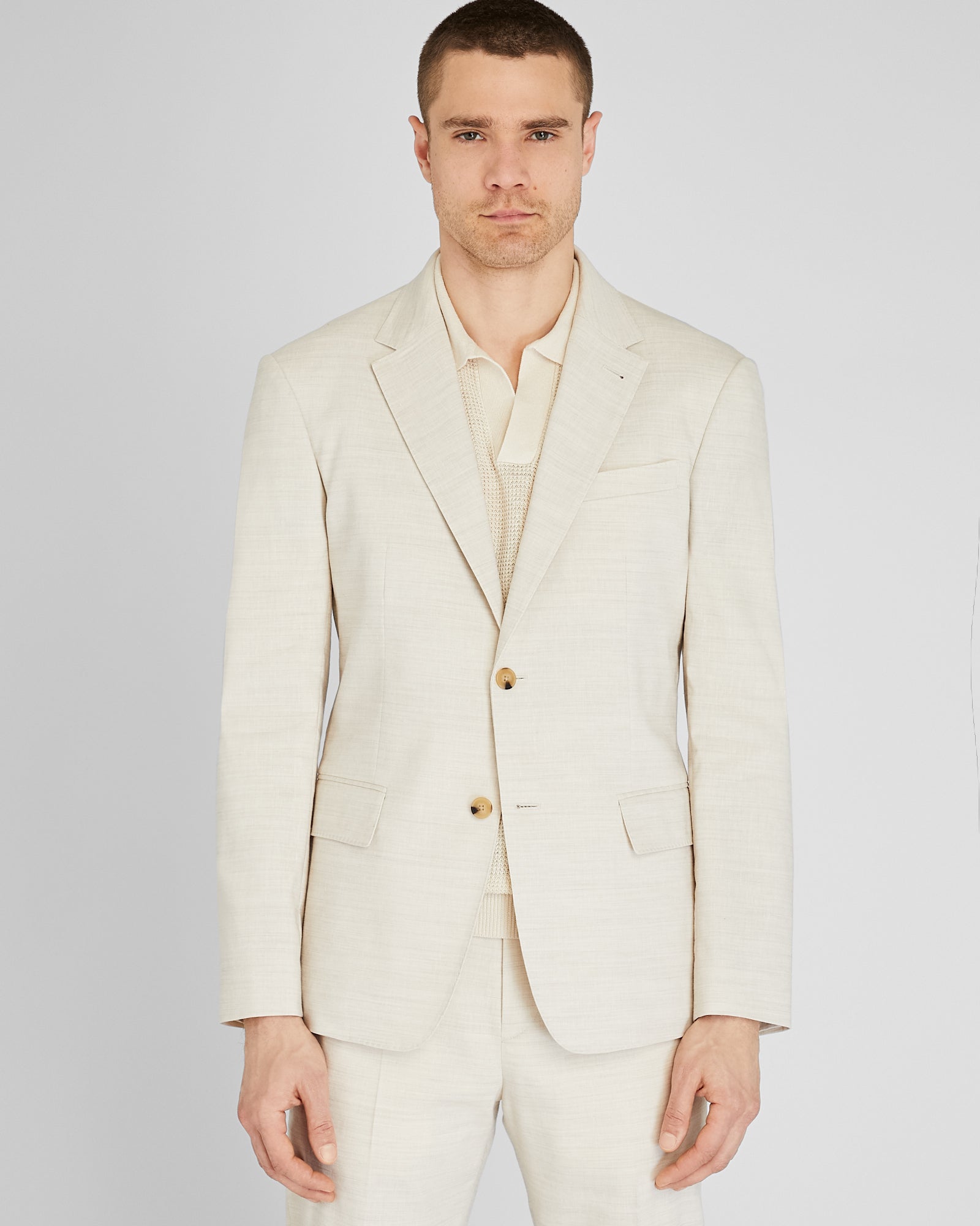 CLUB MONACO - Stretch Linen Suit Jacket - Natural