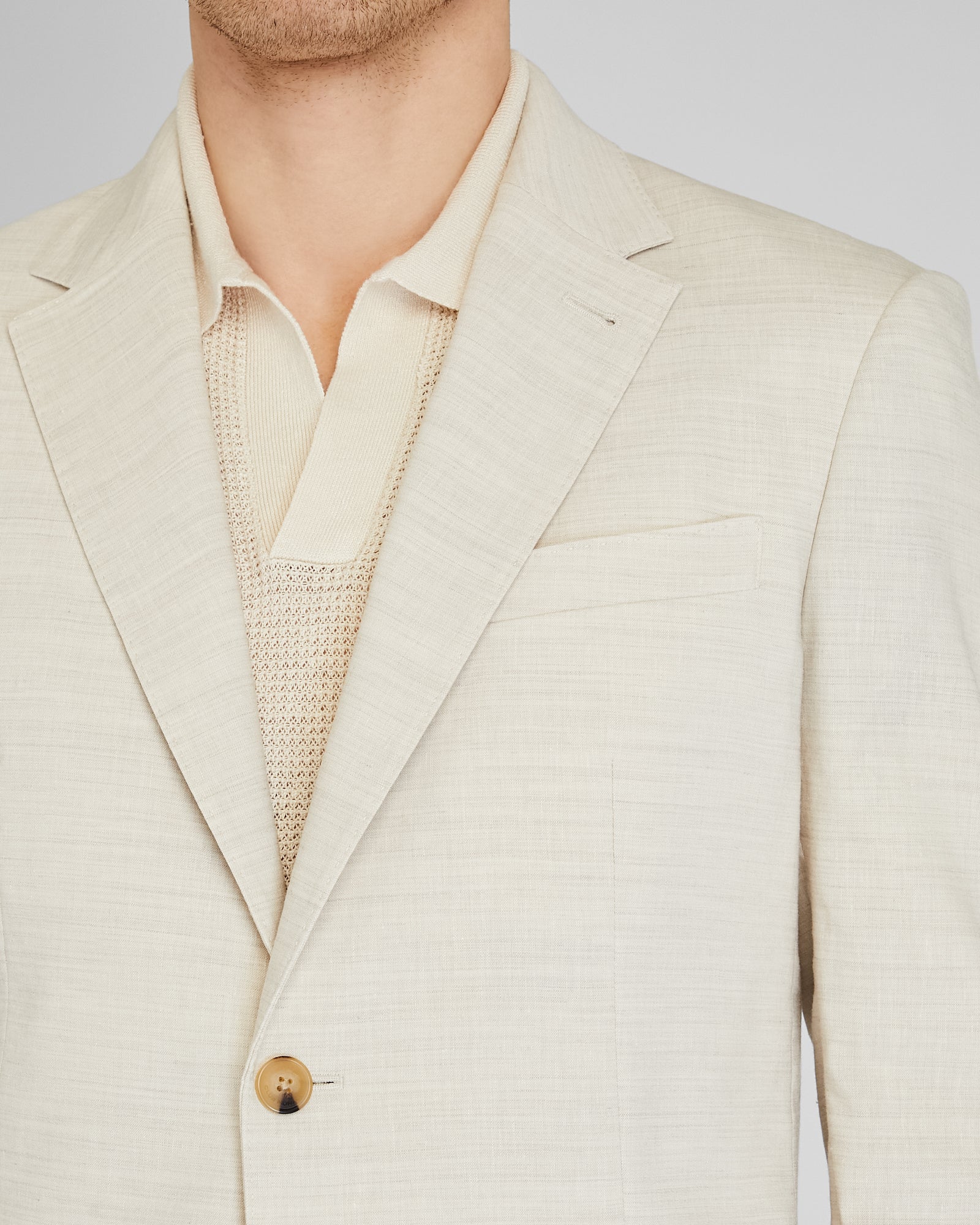 CLUB MONACO - Stretch Linen Suit Jacket - Natural