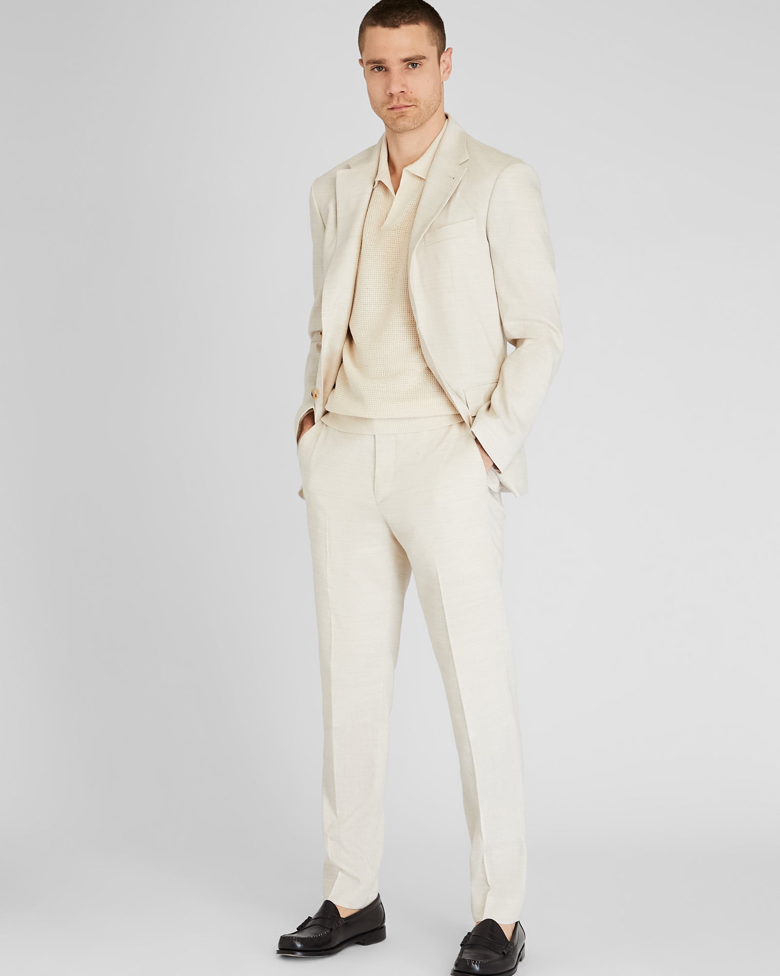 CLUB MONACO - Stretch Linen Suit Jacket - Natural