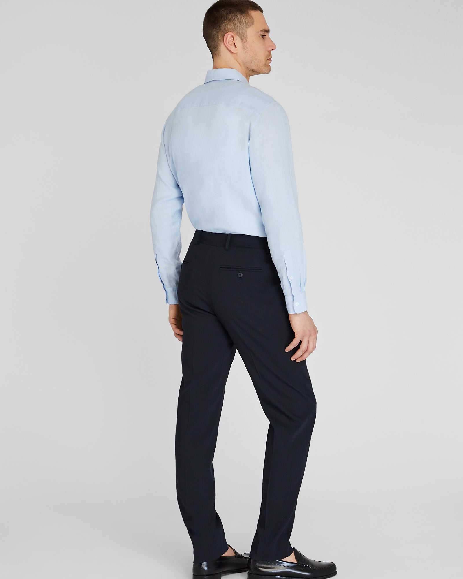 CLUB MONACO - Stretch Linen Suit Trouser - Dark Navy