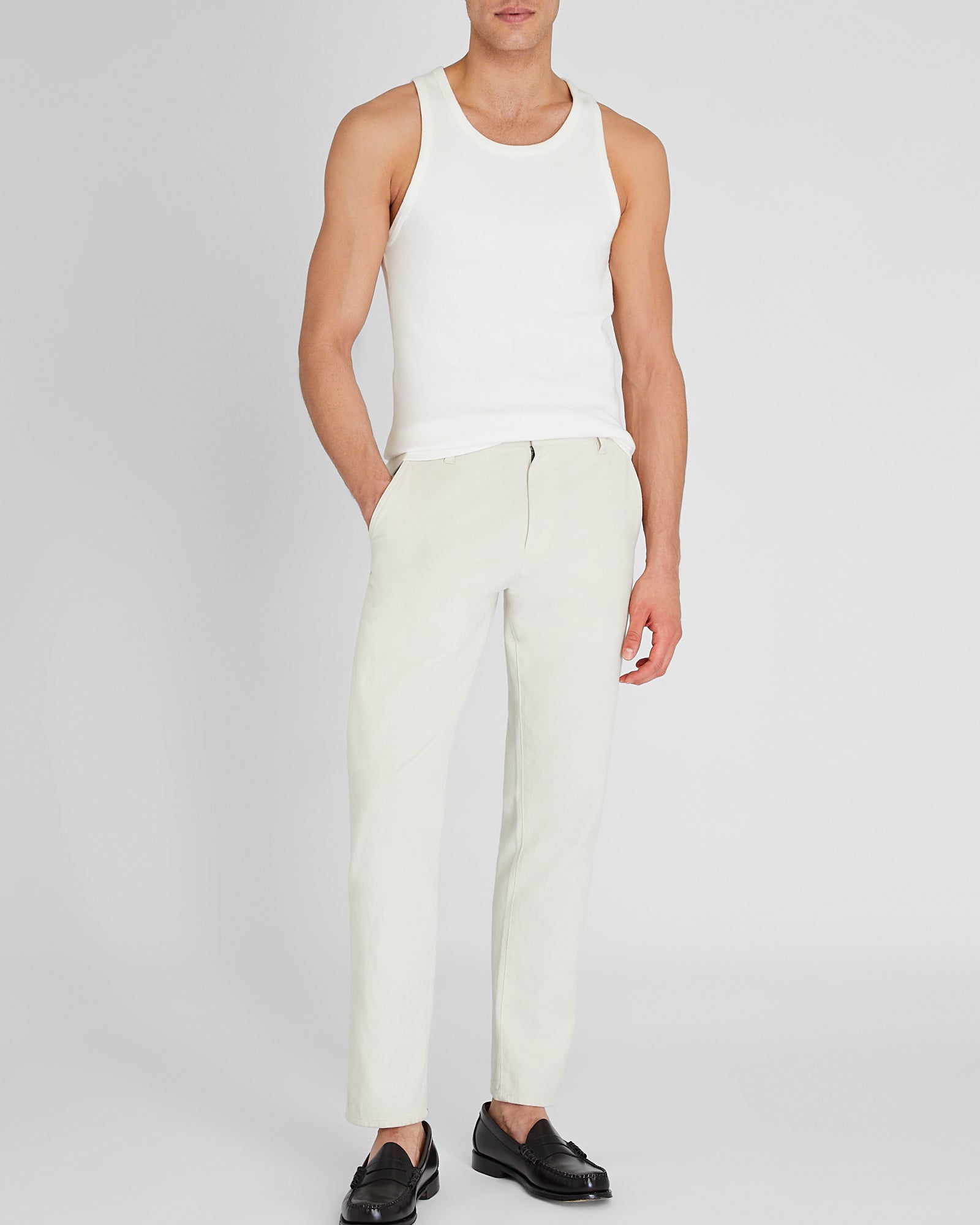 CLUB MONACO - Ribbed Tank Top - White