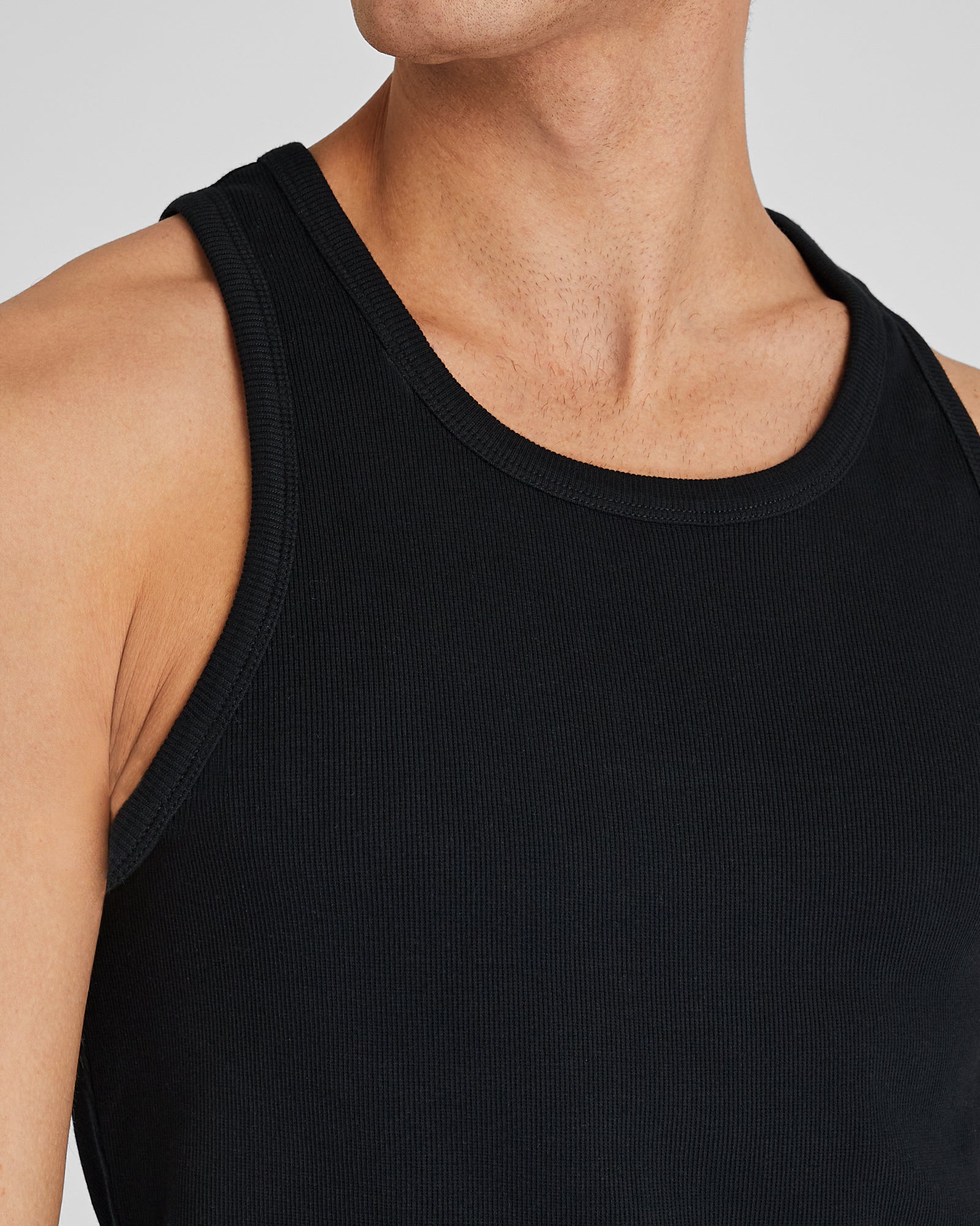 CLUB MONACO - Ribbed Tank Top - Black