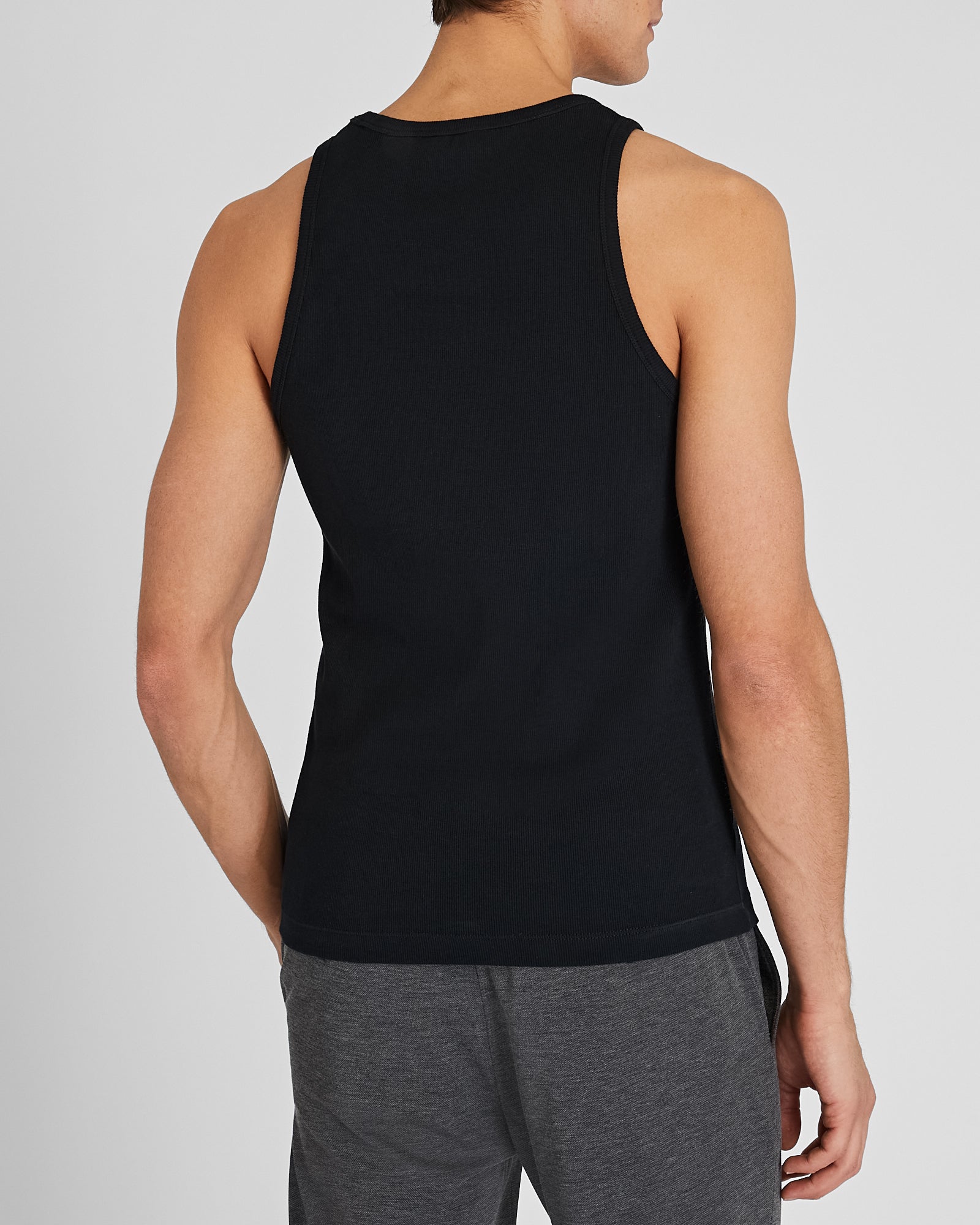 CLUB MONACO - Ribbed Tank Top - Black