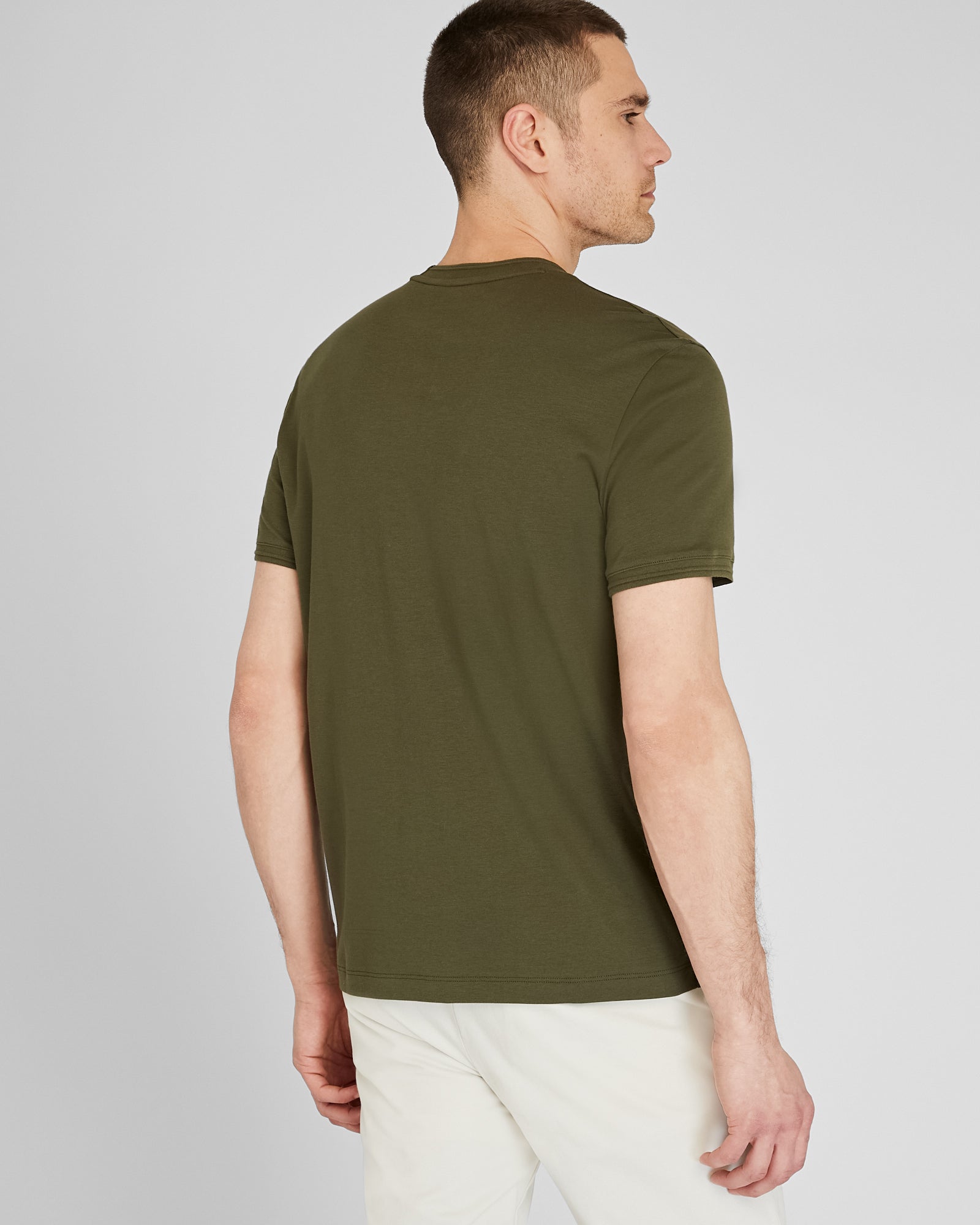 CLUB MONACO - Short-Sleeve Refined Tee - Olive