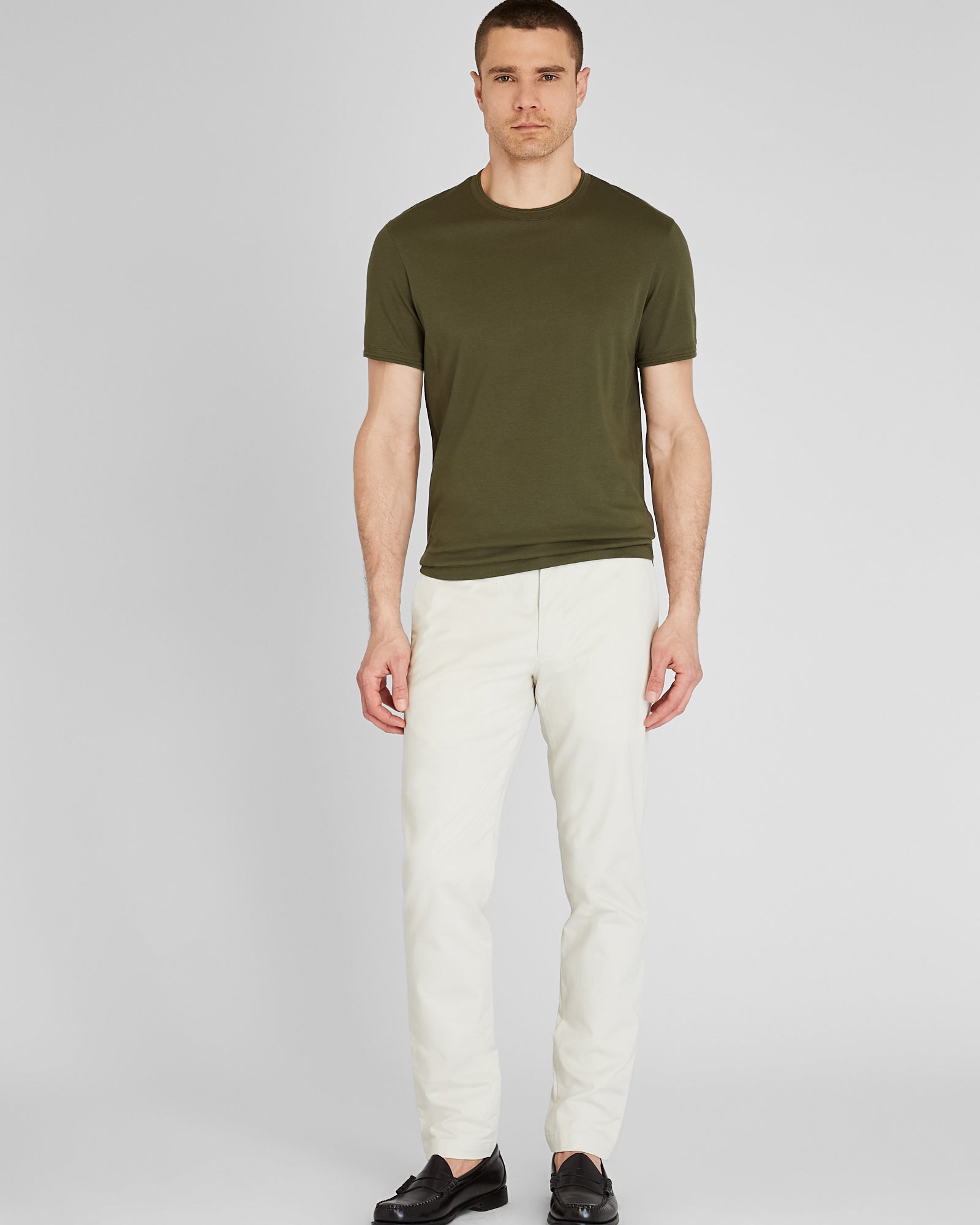 CLUB MONACO - Short-Sleeve Refined Tee - Olive