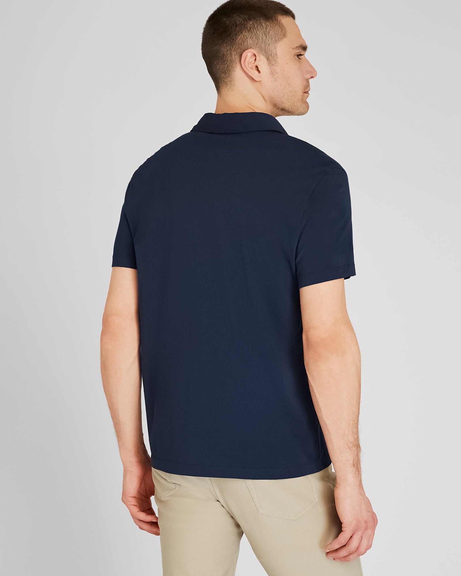 CLUB MONACO - Polo léger délavé - Bleu Marine
