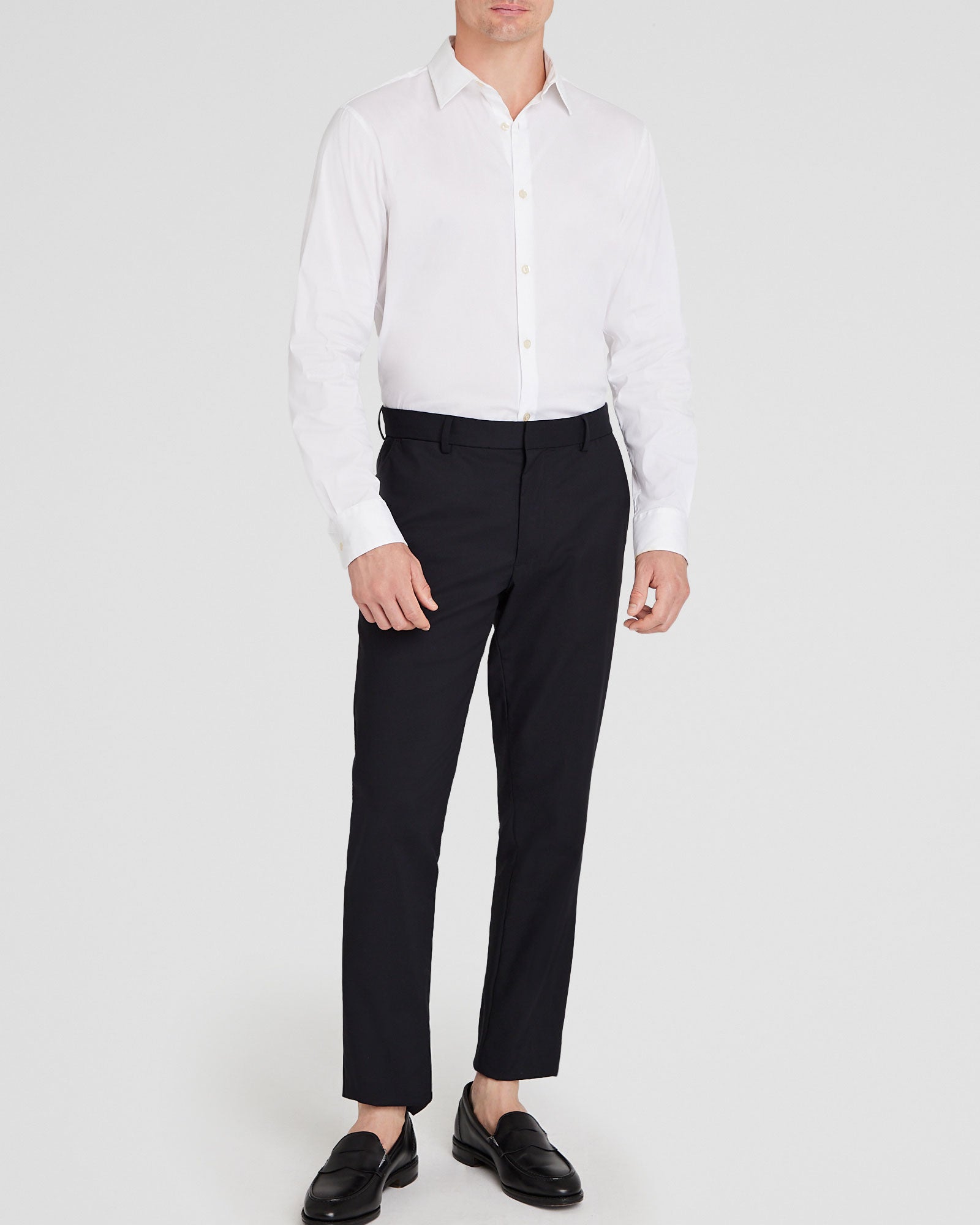 CLUB MONACO - Stretch Poplin Dress Shirt - White