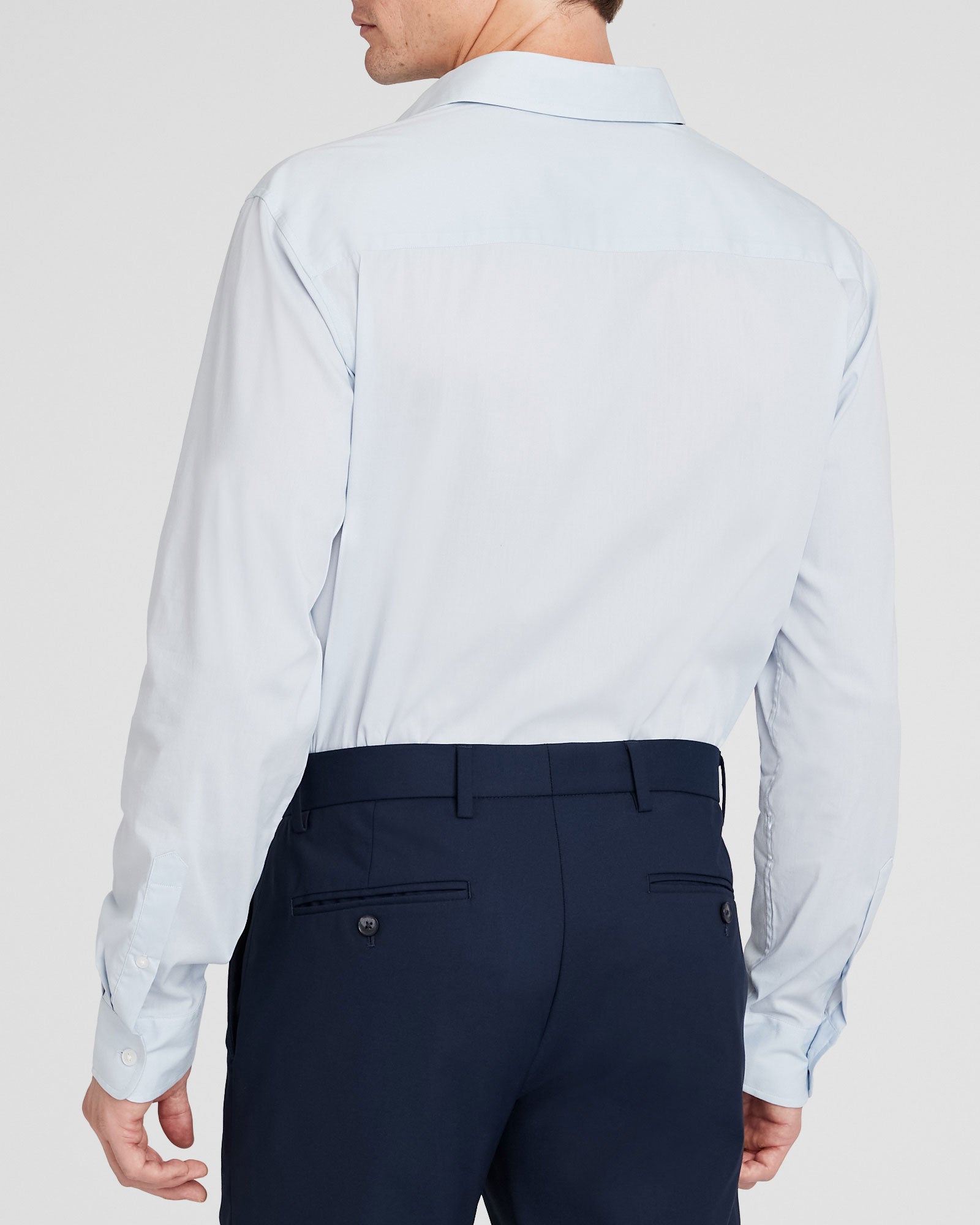 CLUB MONACO - Stretch Poplin Dress Shirt - Blue