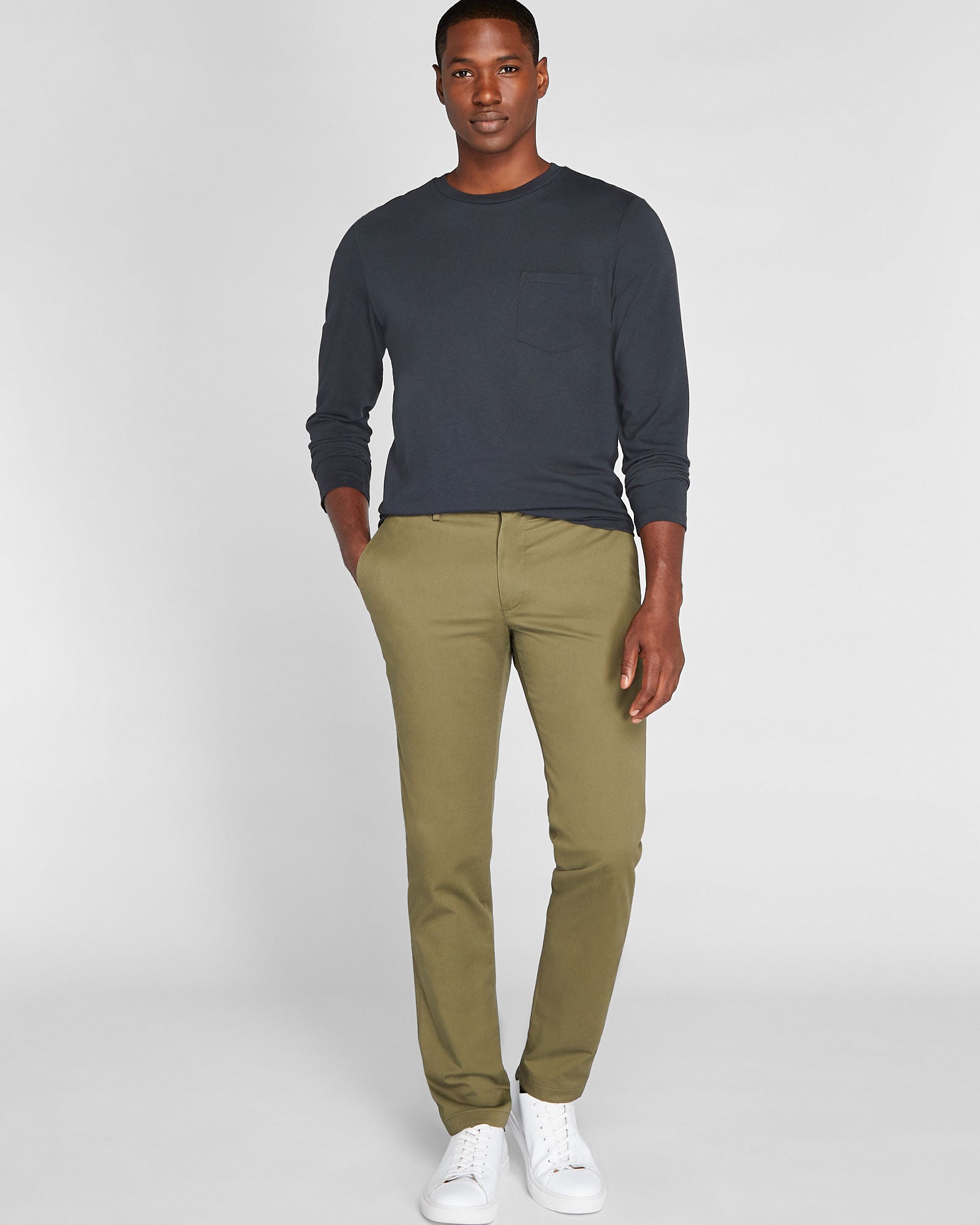 CLUB MONACO - Williams Long-Sleeve Tee - Eclipse