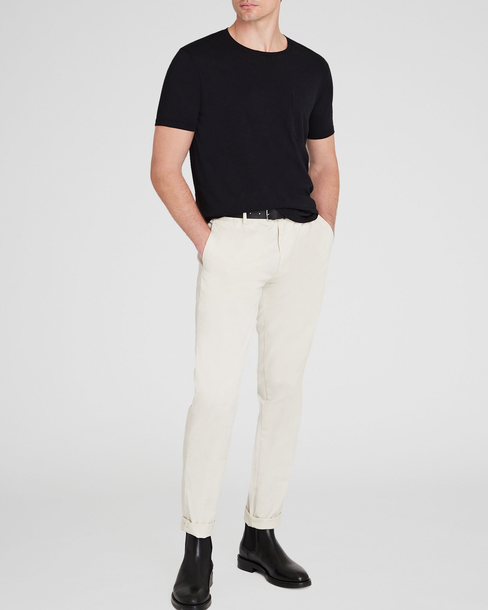 CLUB MONACO - Williams Pocket Tee - Black