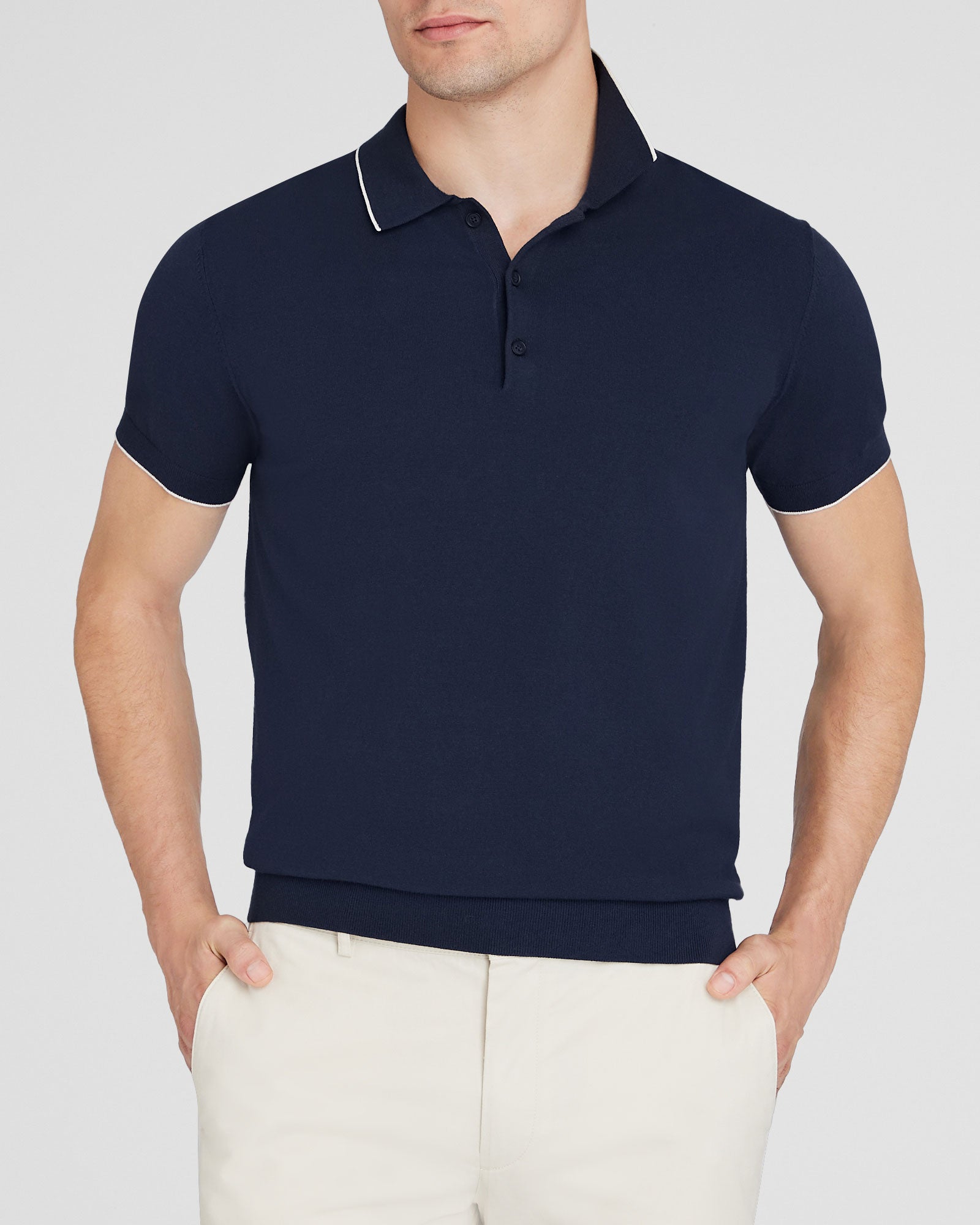 CLUB MONACO - Polo technique à manches courtes - Marine