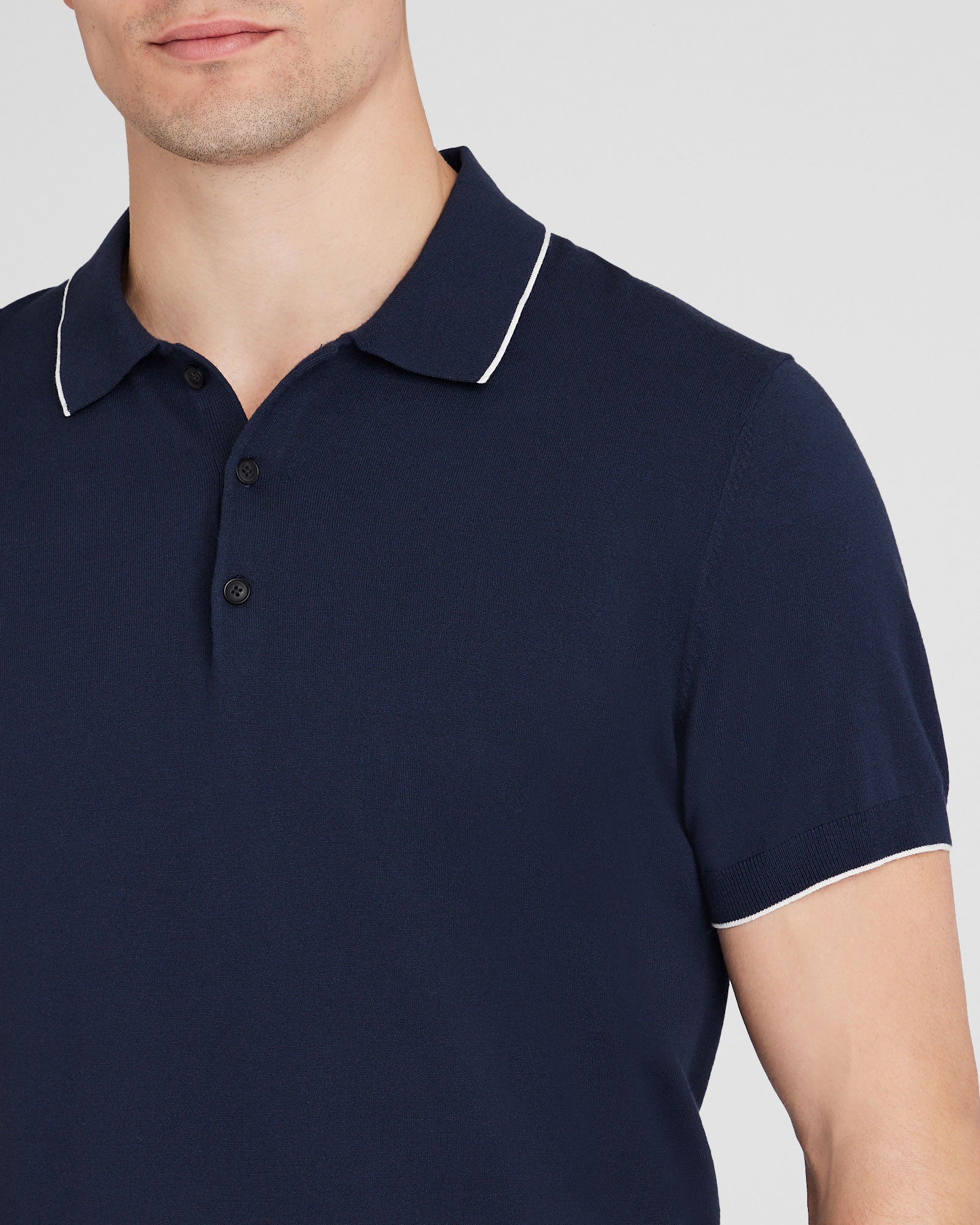 CLUB MONACO - Polo technique à manches courtes - Marine