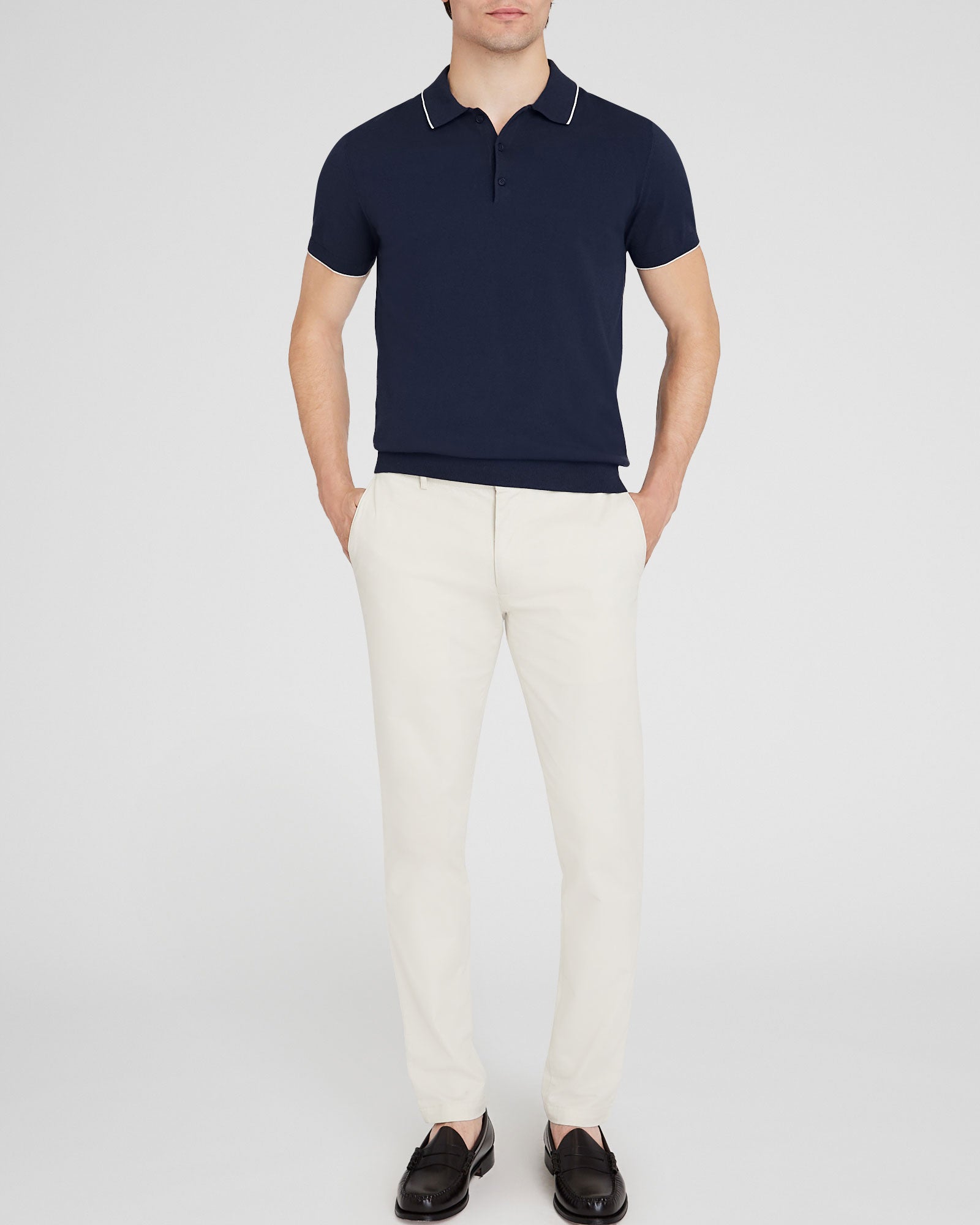 CLUB MONACO - Polo technique à manches courtes - Marine