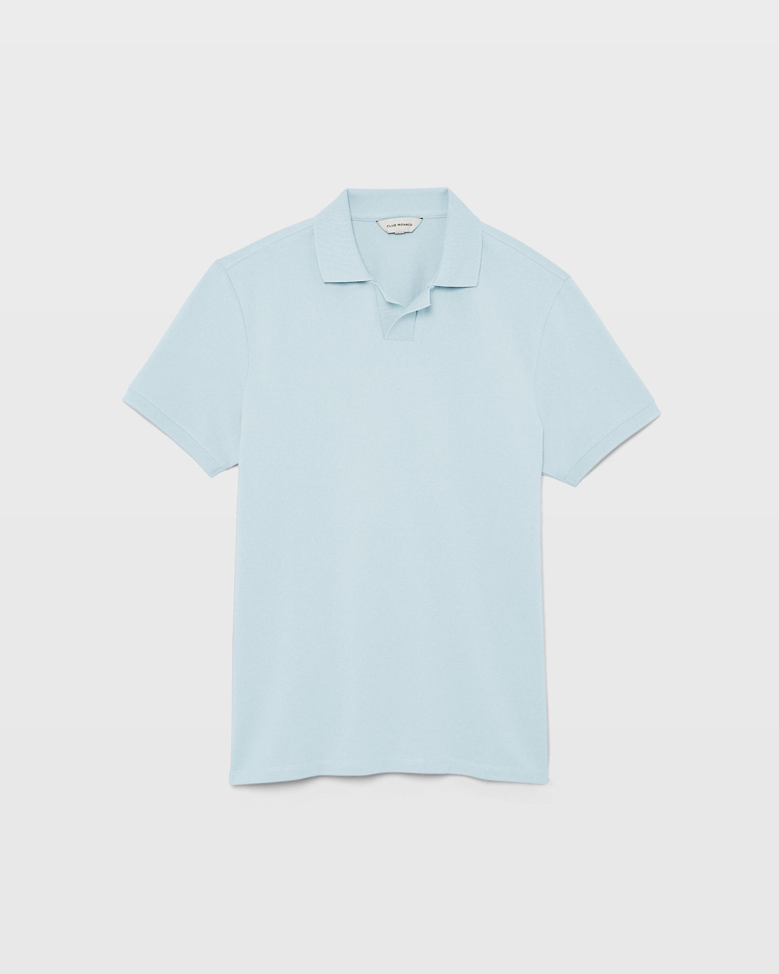 CLUB MONACO - Col polo tricoteuse - Bleu clair