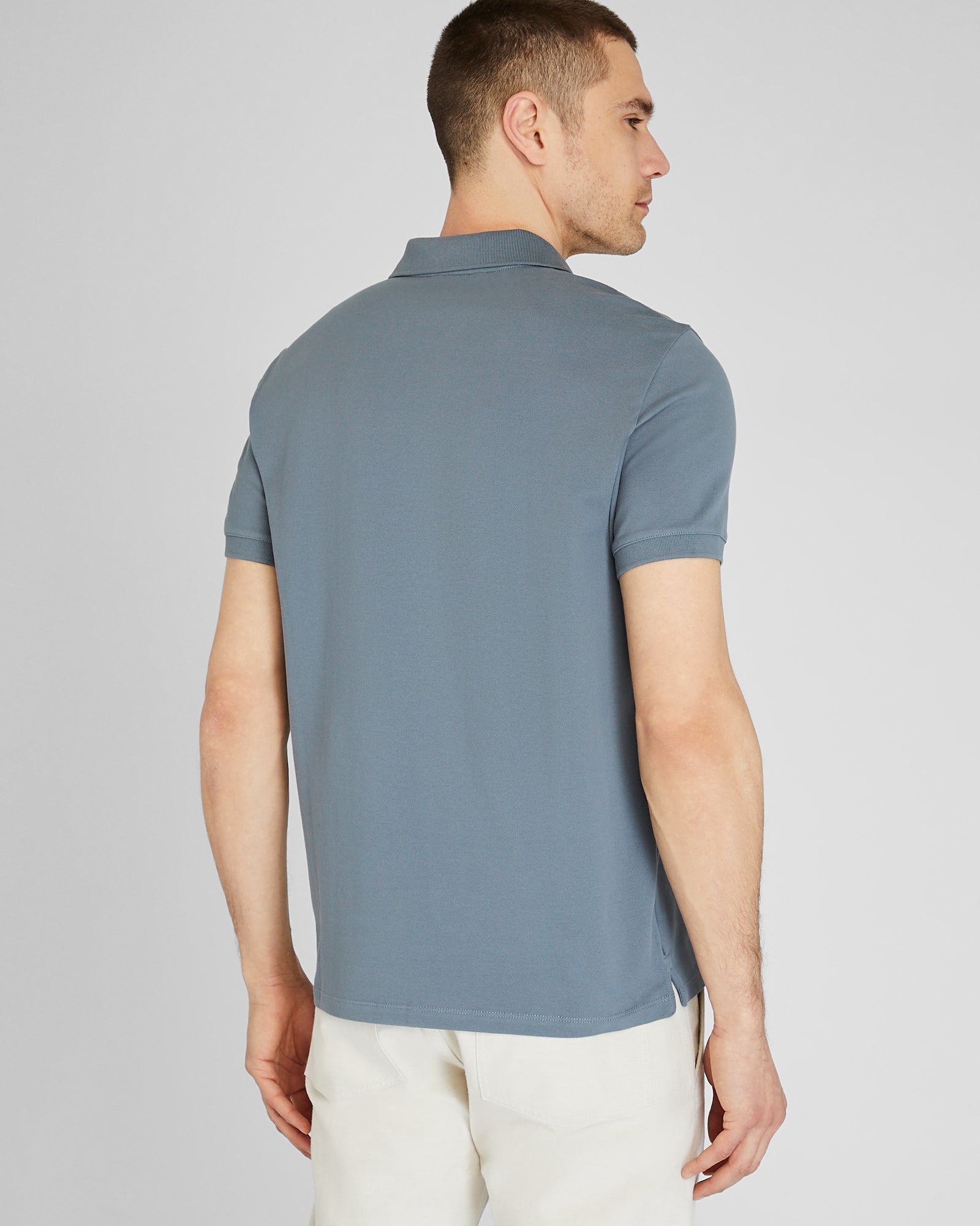 CLUB MONACO - Johnny Collar Polo - Sea Glass