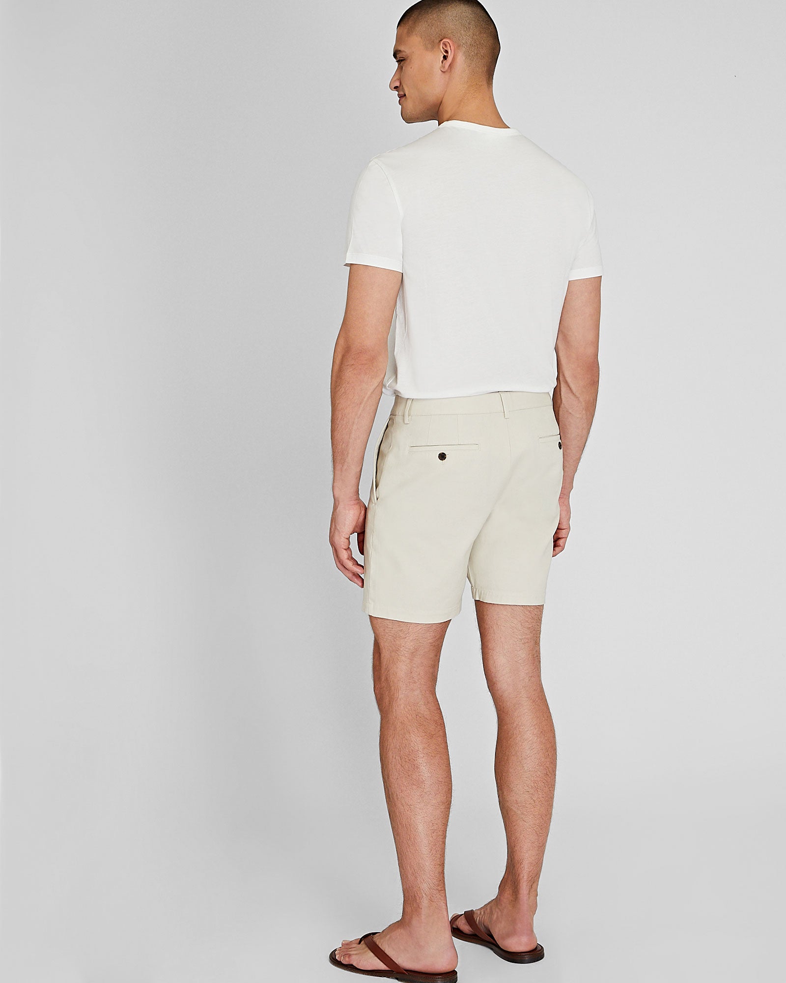 CLUB MONACO - Baxter Texture 7" Short - Heather Grey