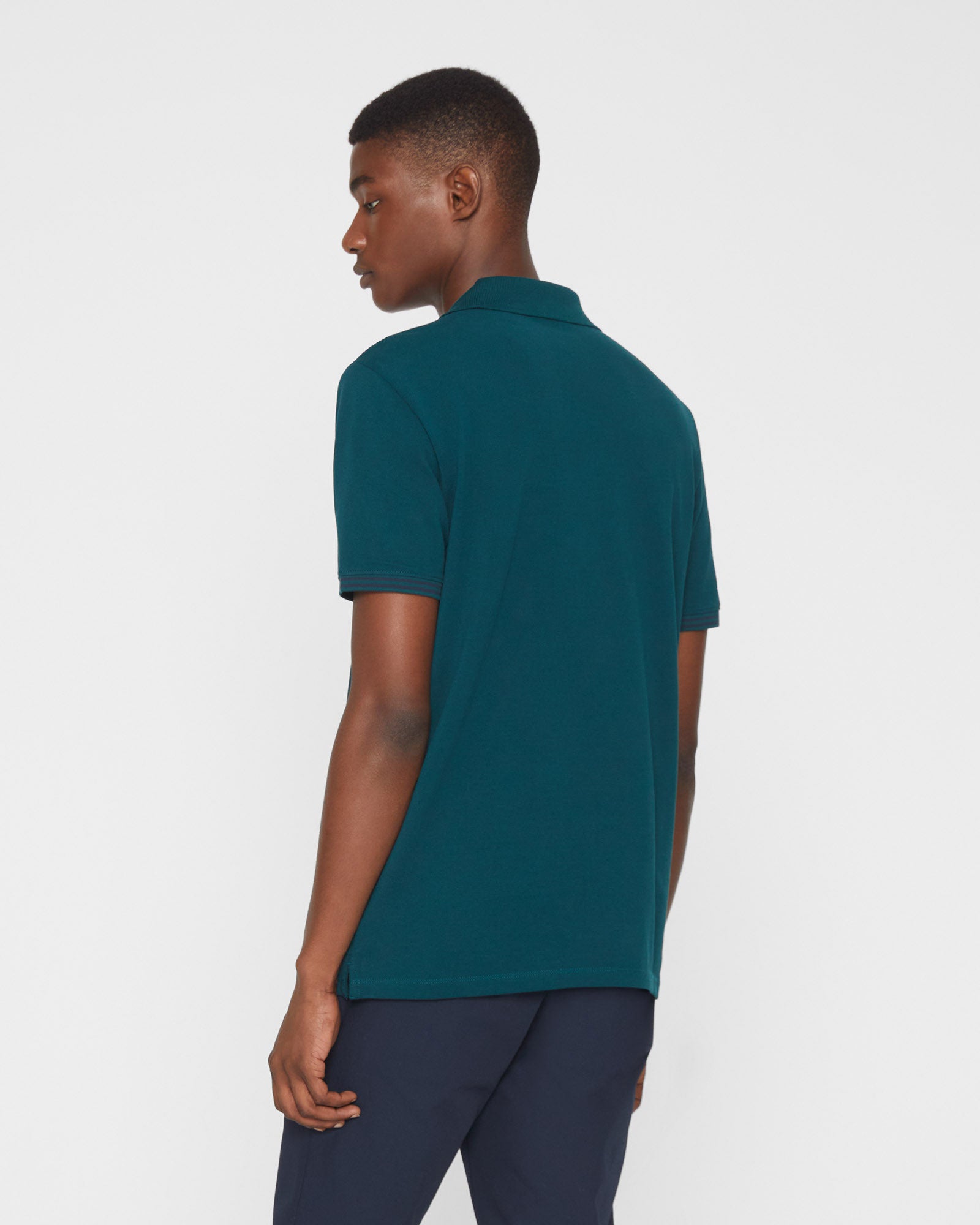 CLUB MONACO - Tipped Collar Polo - Teal