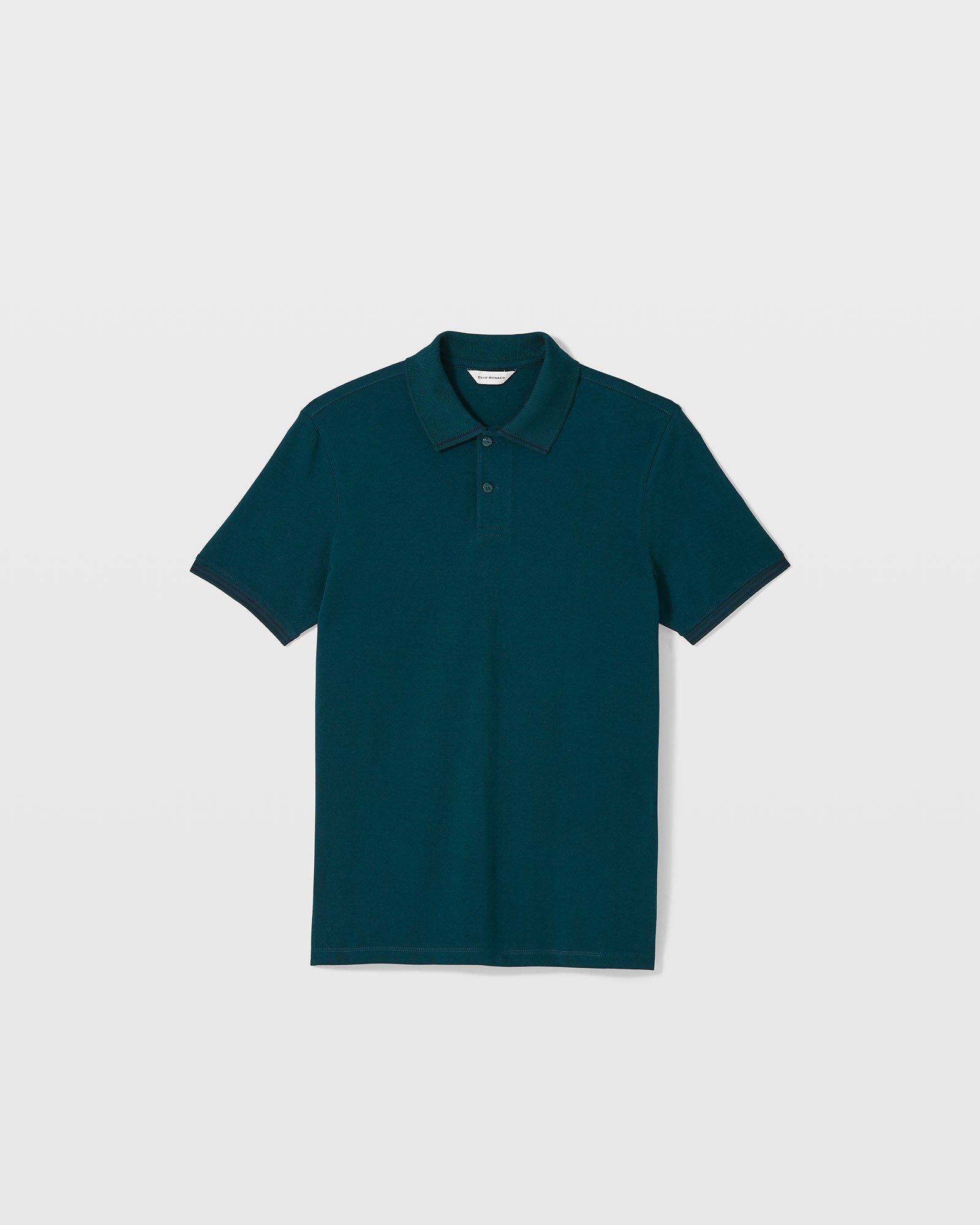 CLUB MONACO - Tipped Collar Polo - Teal