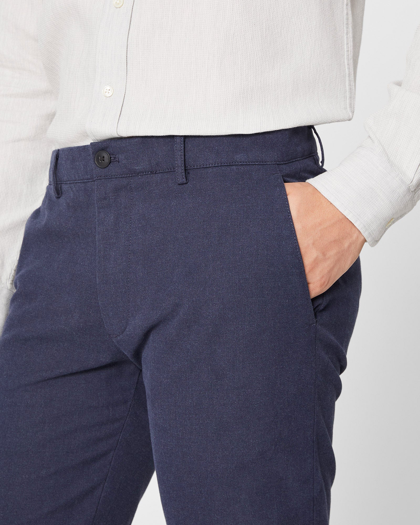 CLUB MONACO - Connor Heathered Pant - Dark Blue Mix