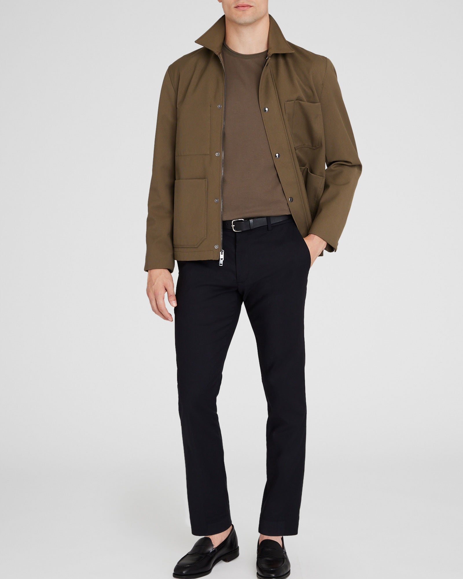 CLUB MONACO - T-shirt raffiné - olive moyenne