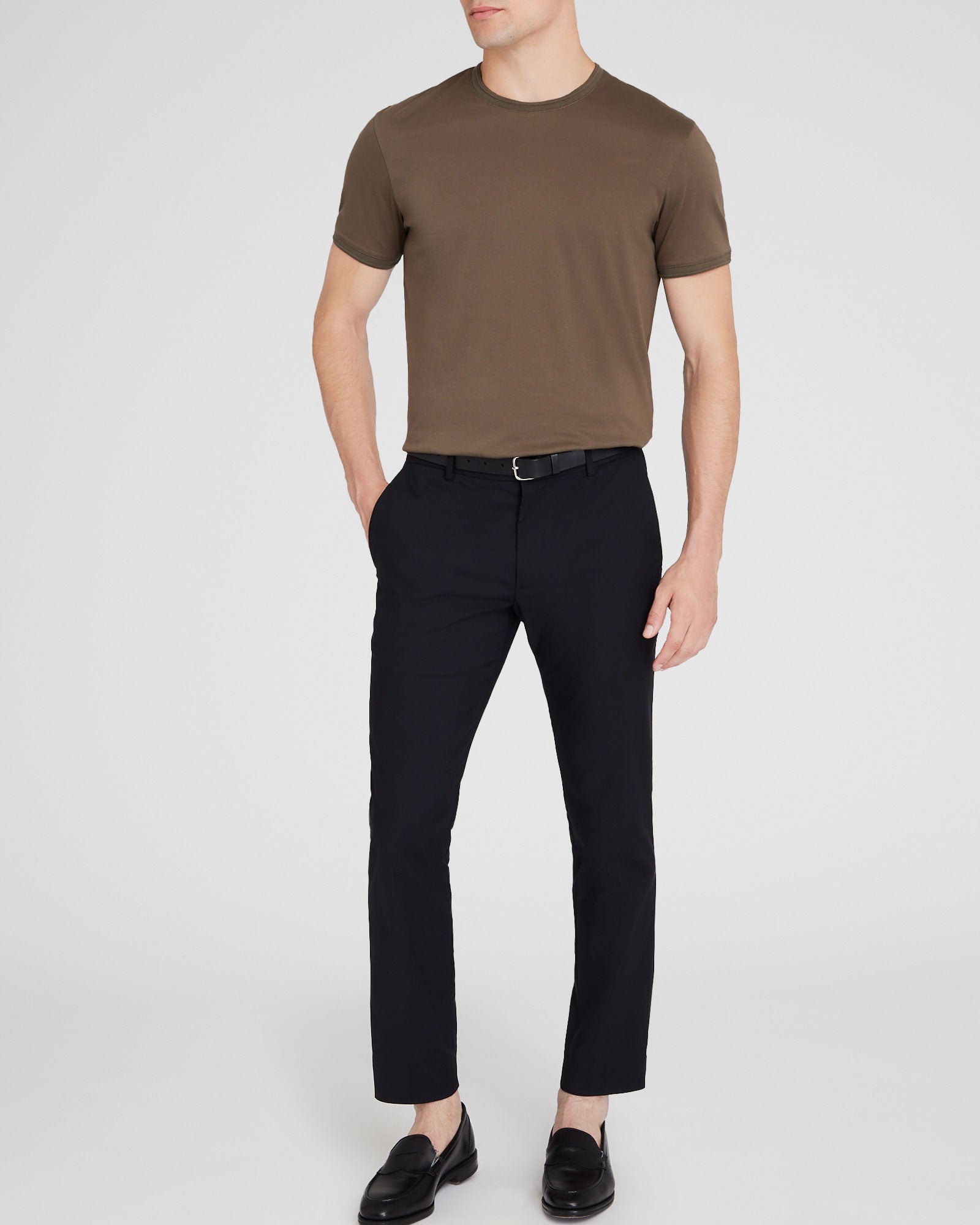 CLUB MONACO - T-shirt raffiné - olive moyenne