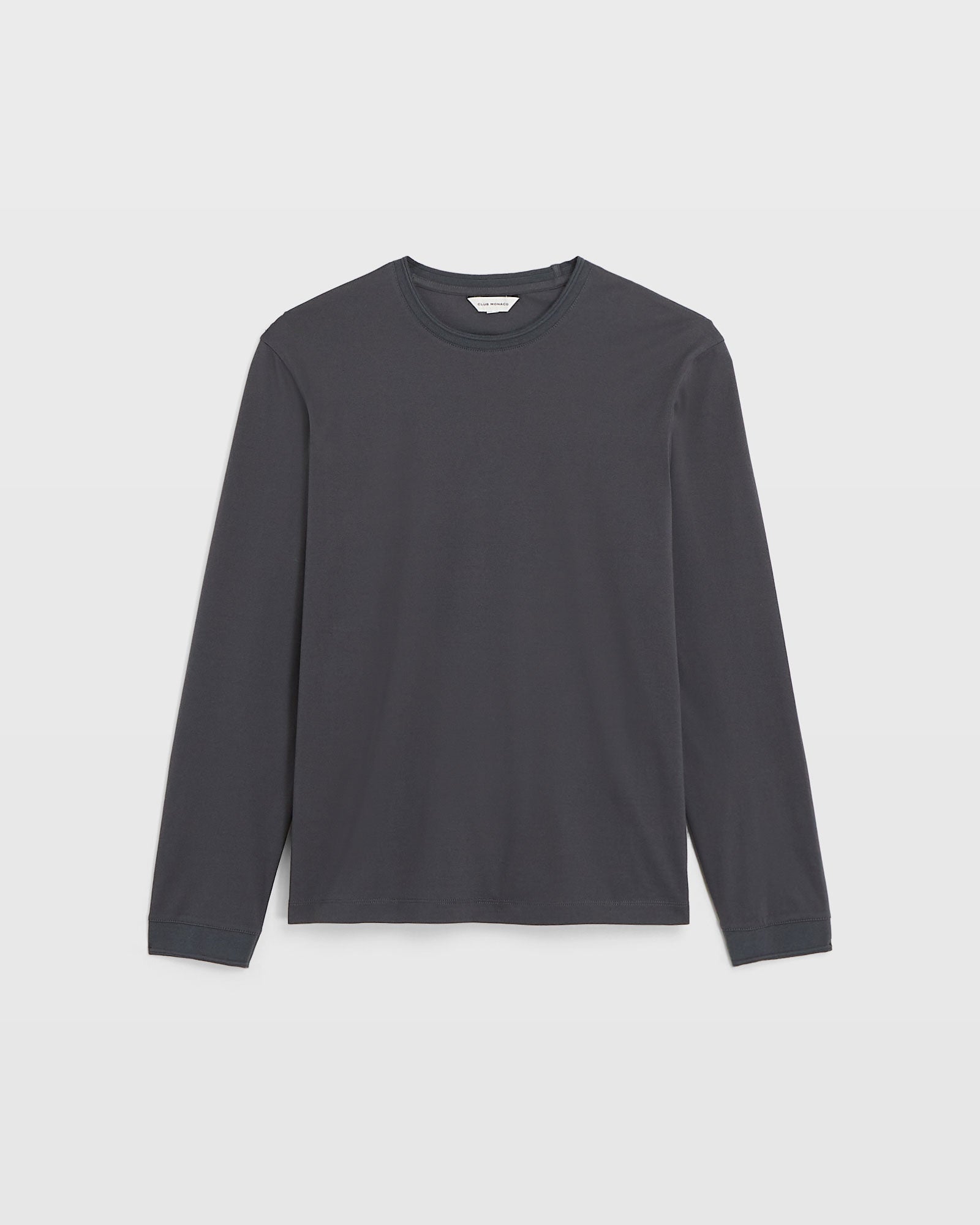 CLUB MONACO - Long-Sleeve Refined Crew Tee - Olive