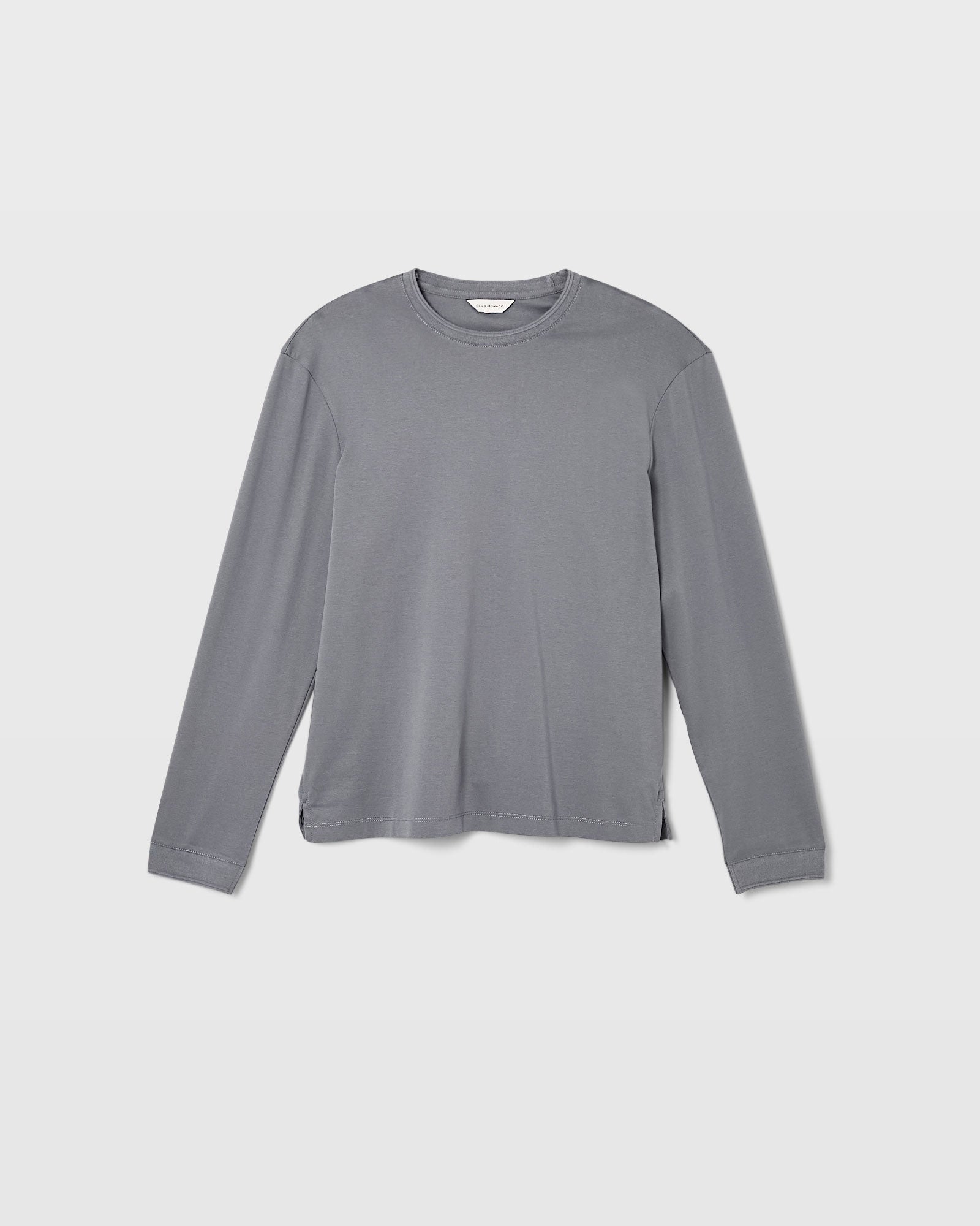 CLUB MONACO - Long-Sleeve Refined Crew Tee - Dusk