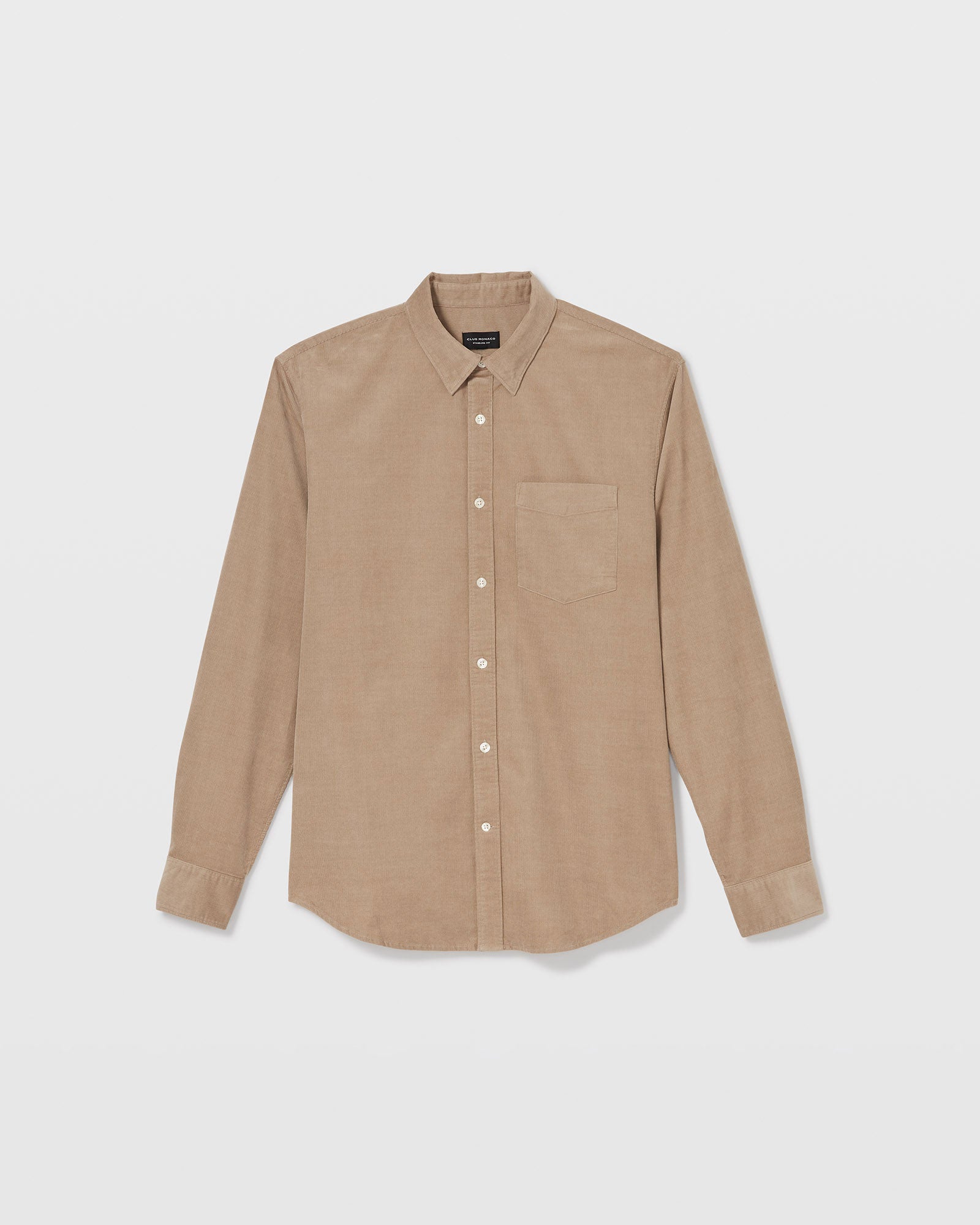 CLUB MONACO - Chemise en velours côtelé - Bronzage clair