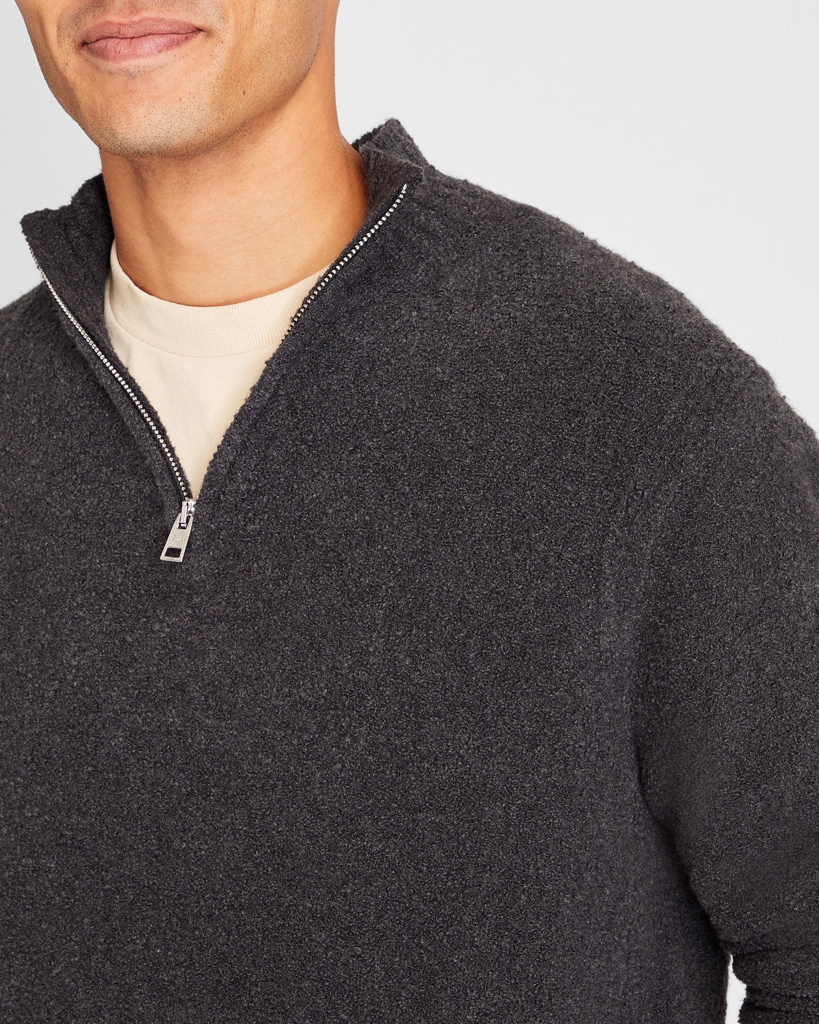 CLUB MONACO - Chandail bouclé - Anthracite