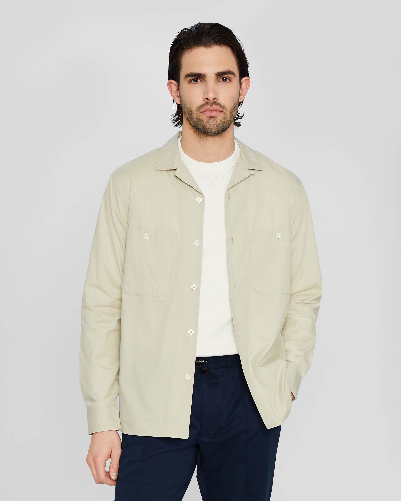 CLUB MONACO - Refined Utility Shirt - Hunter