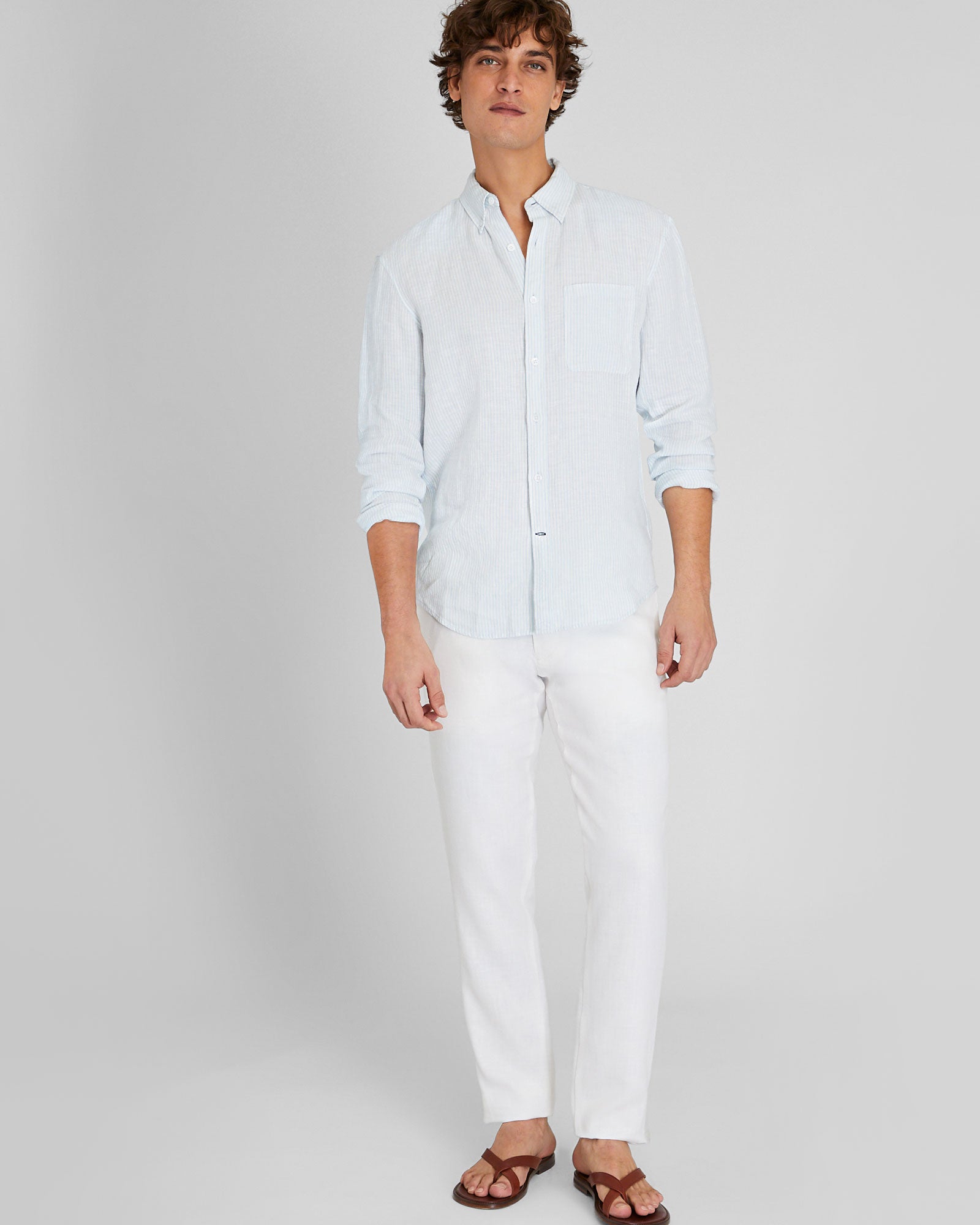 CLUB MONACO - Chemise à rayures à manches longues - Multi