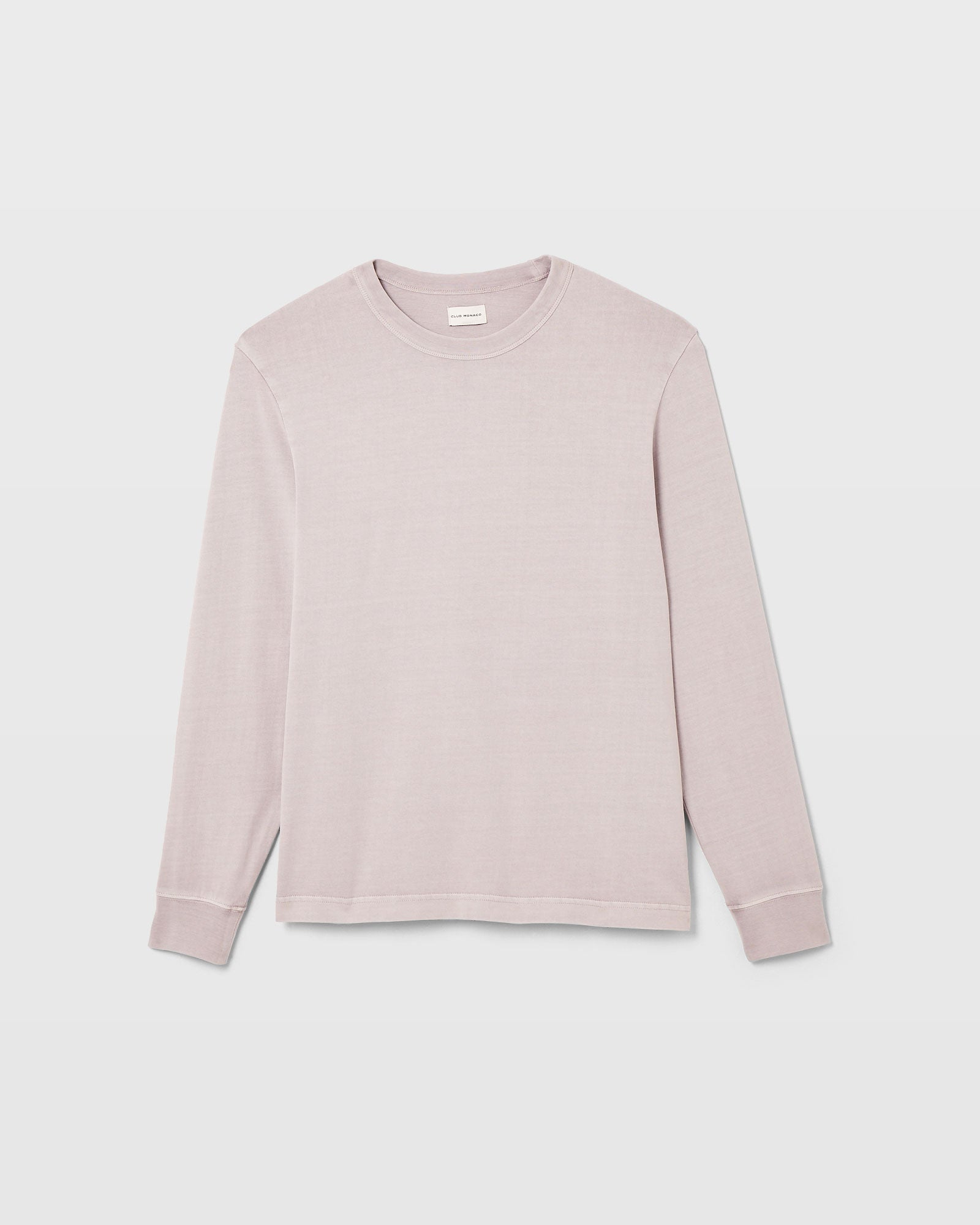 CLUB MONACO - Chandail en molleton ras du cou - Gris Clair