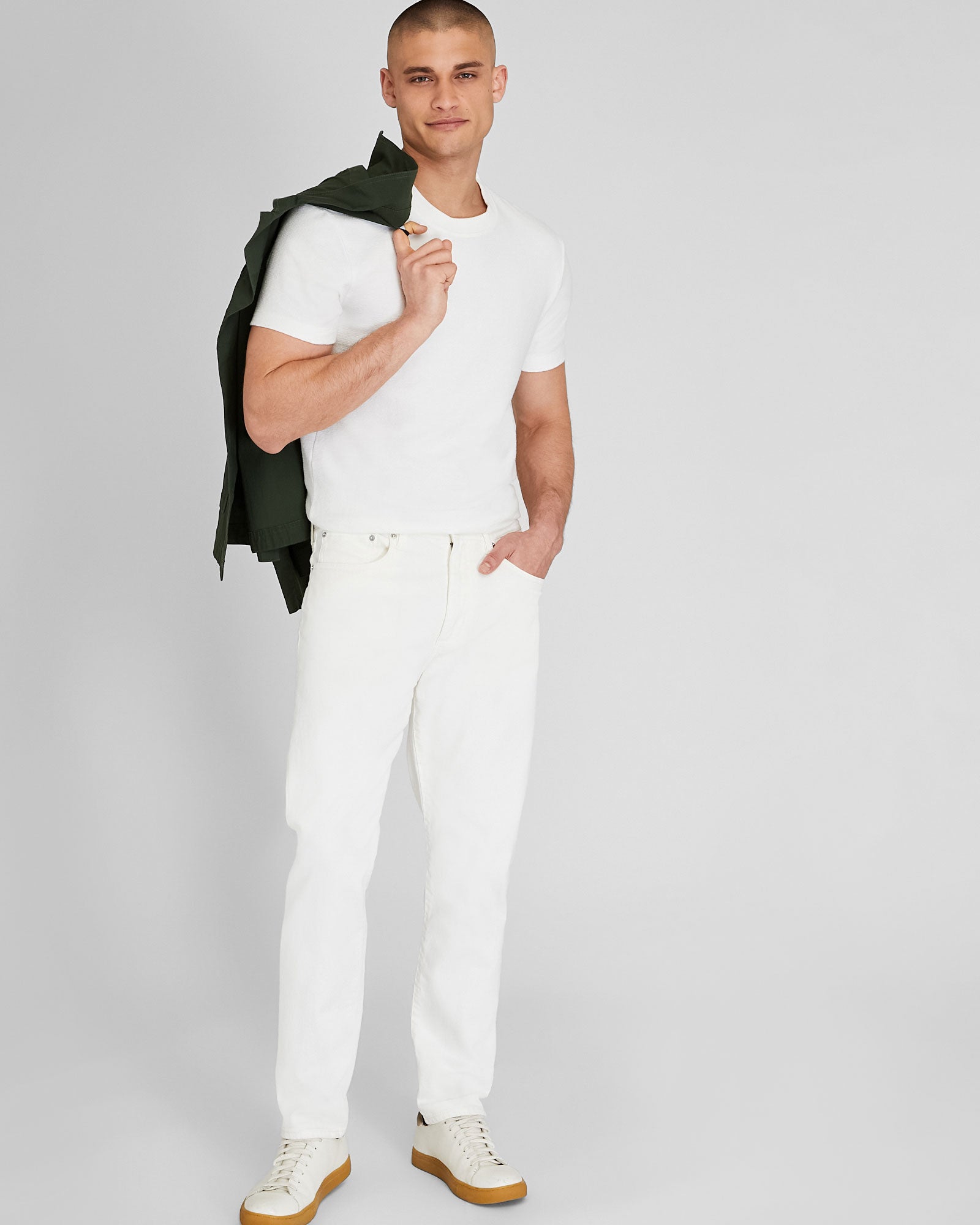 CLUB MONACO - Terry Texture Tee - White