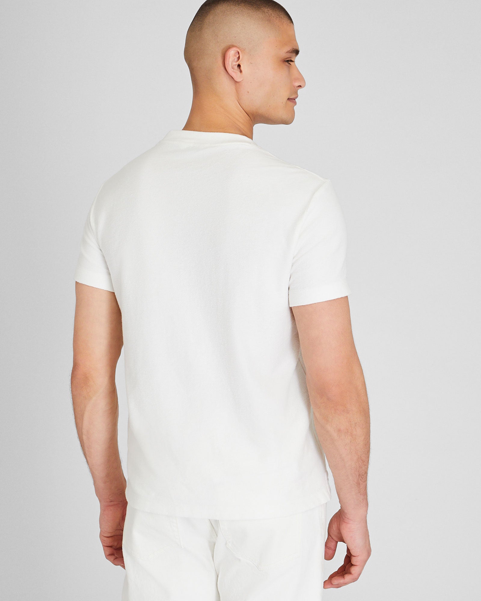 CLUB MONACO - Terry Texture Tee - White